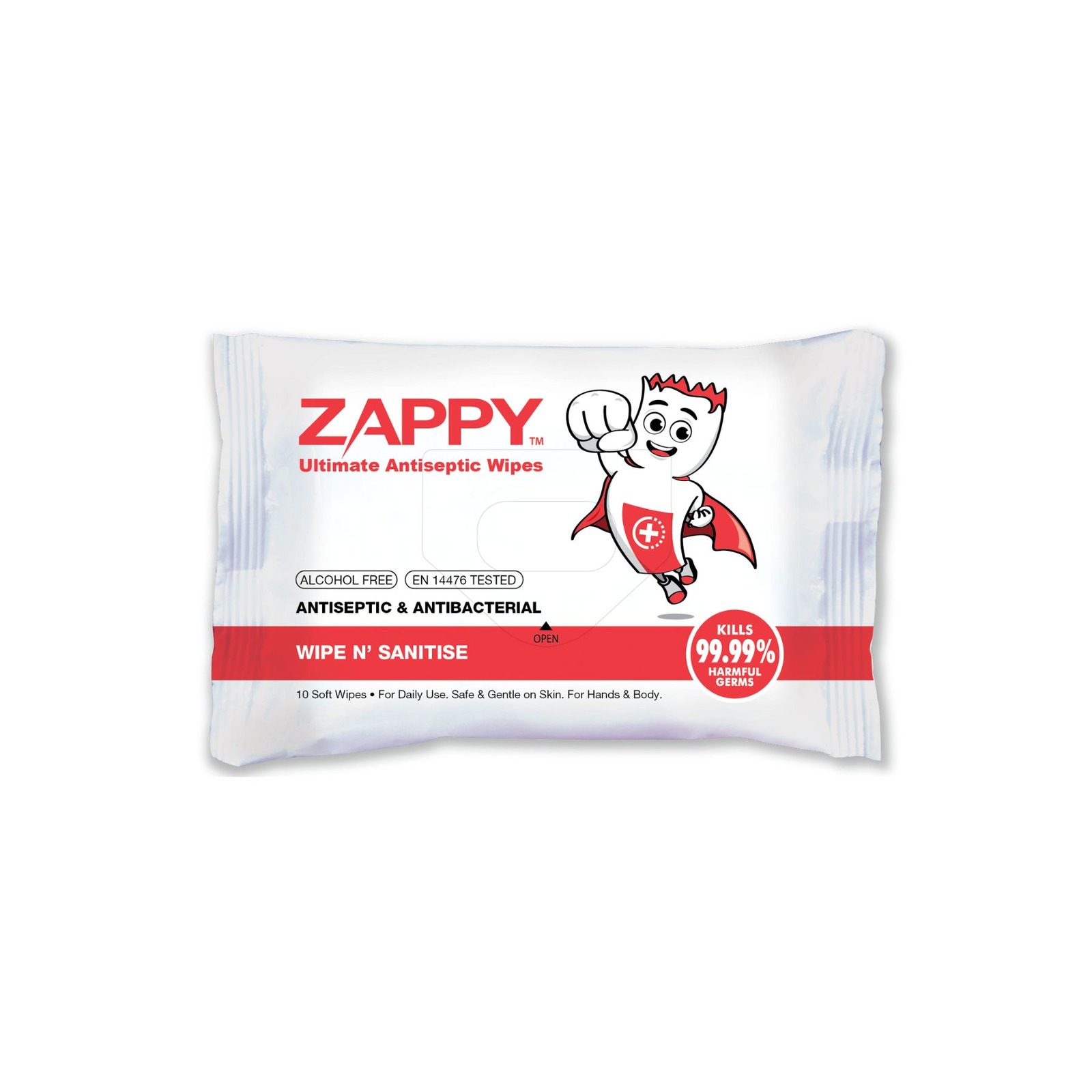 Zappy Ultimate Antiseptic Wipes resealable pack NTUC FairPrice