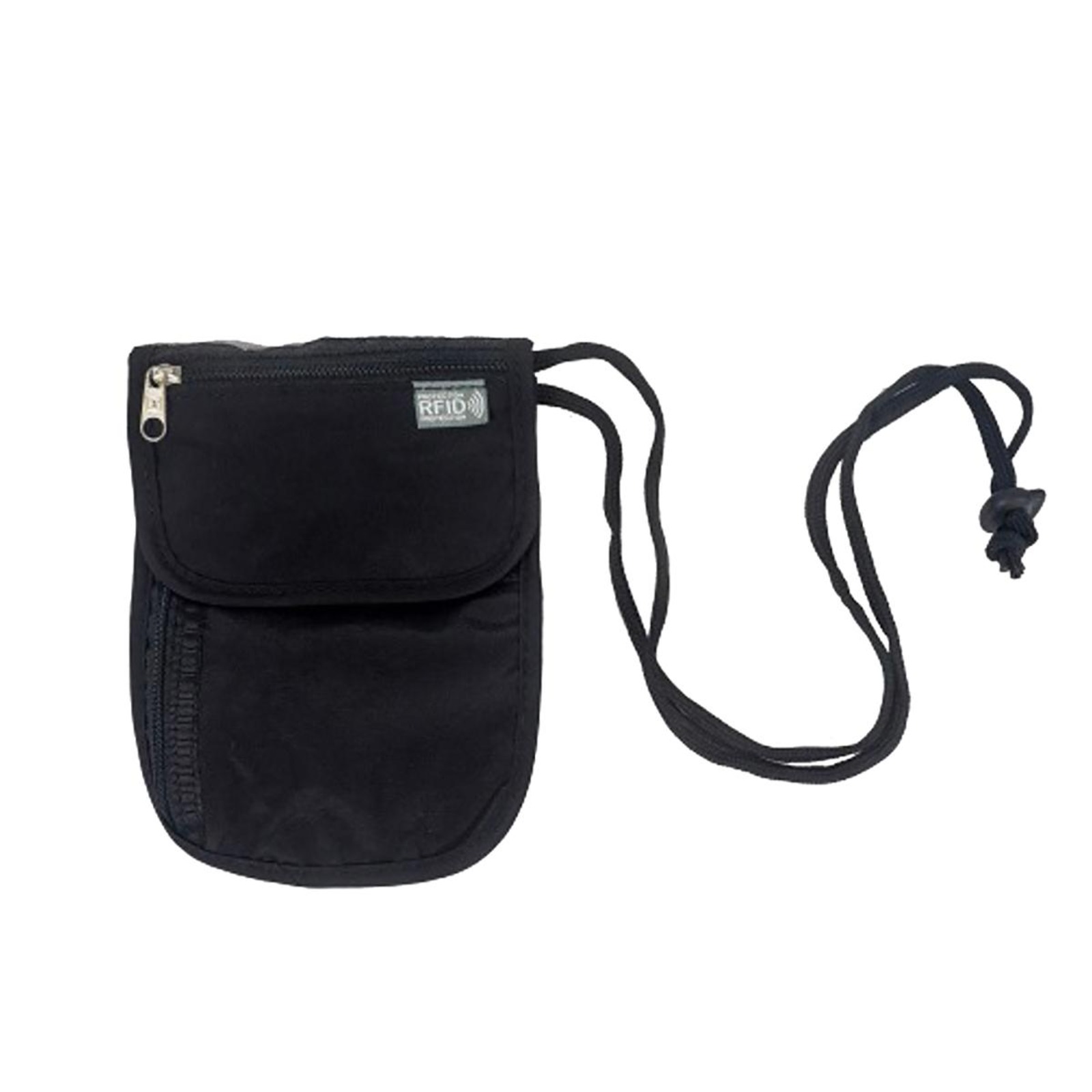 Travelsupplies RFID Antitheft Nylon Neck Wallet Black NTUC FairPrice