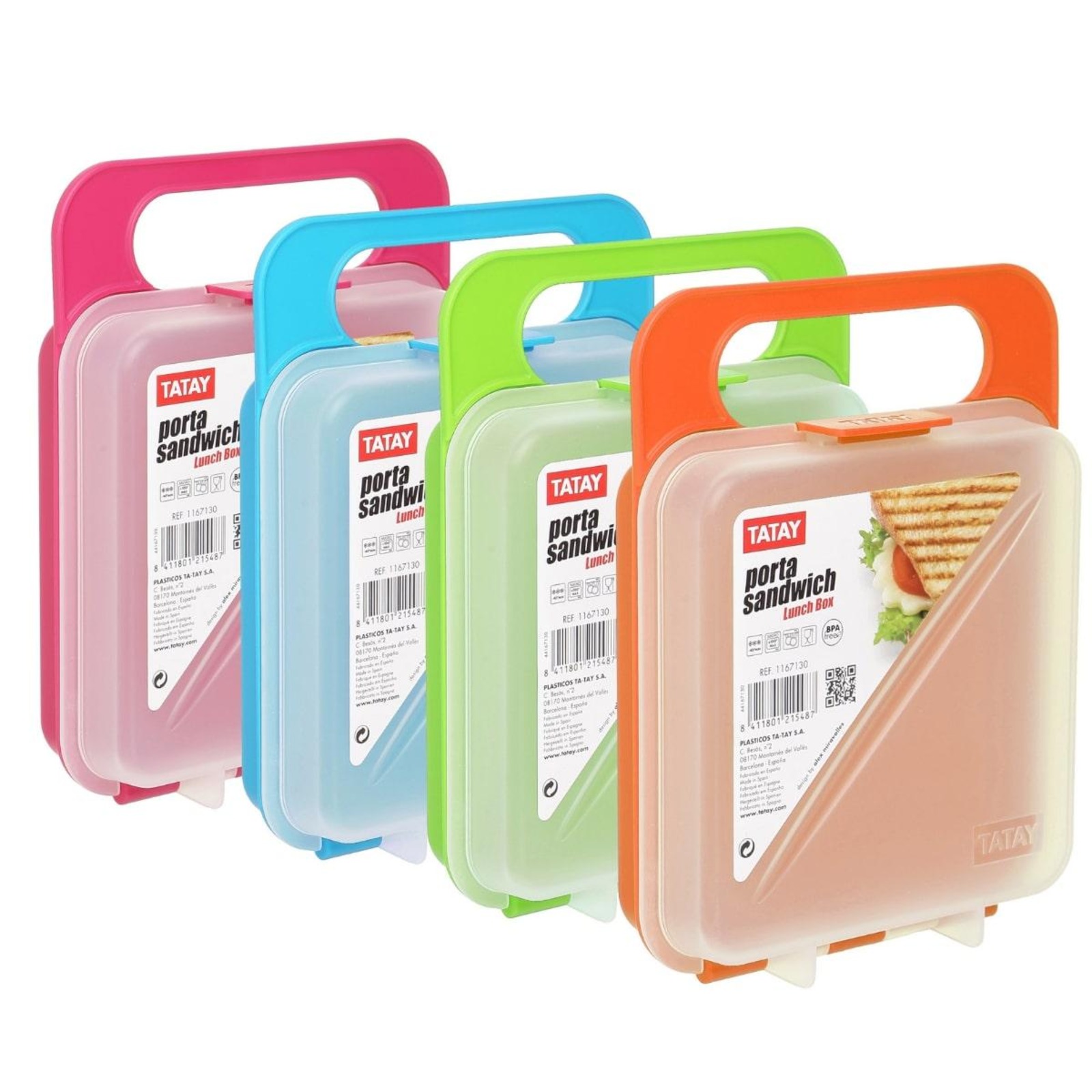 Tatay Slim Square Lunch Box Food Container Sandwich Bag Orang NTUC