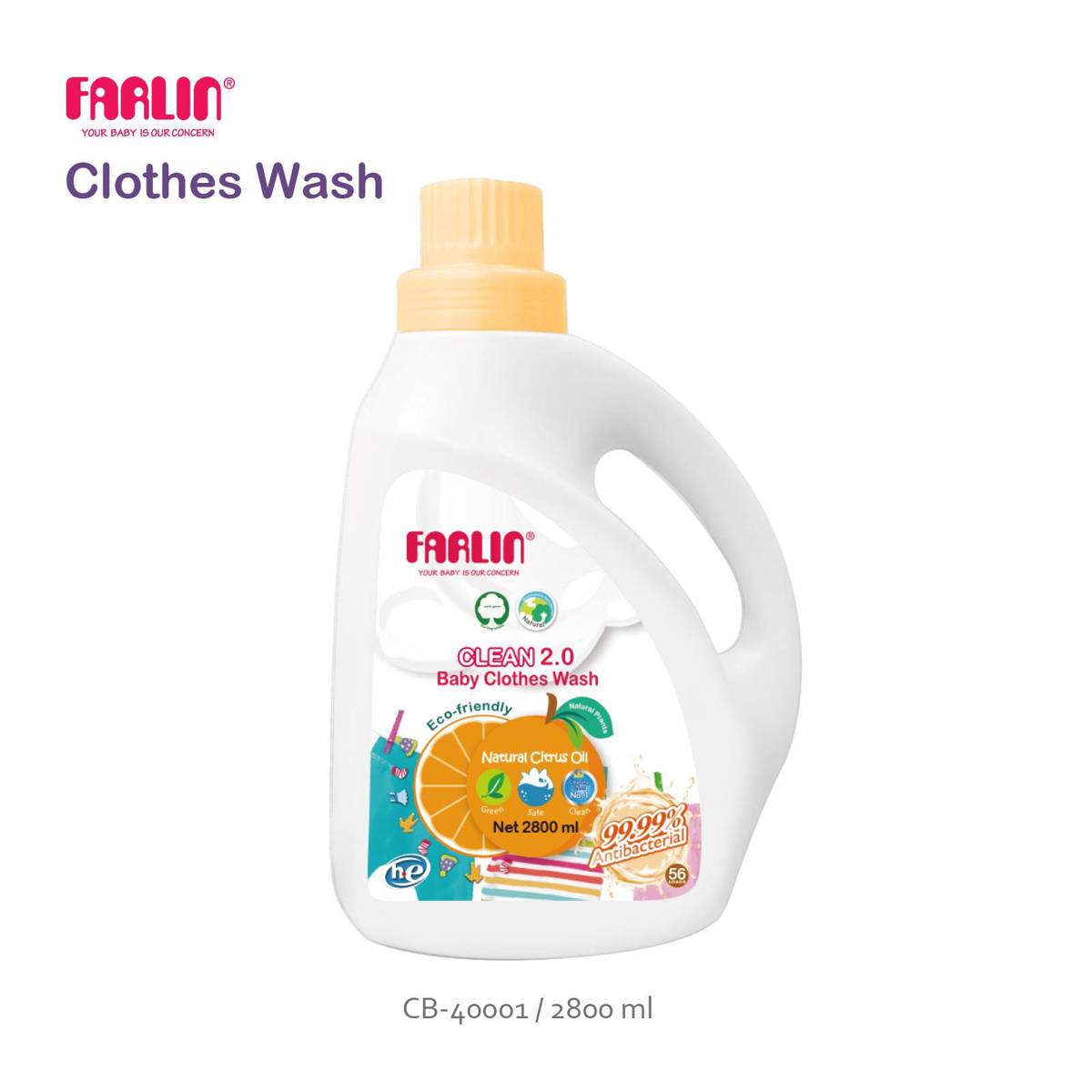 Farlin Clean 2.0 Baby Clothes Wash NTUC FairPrice