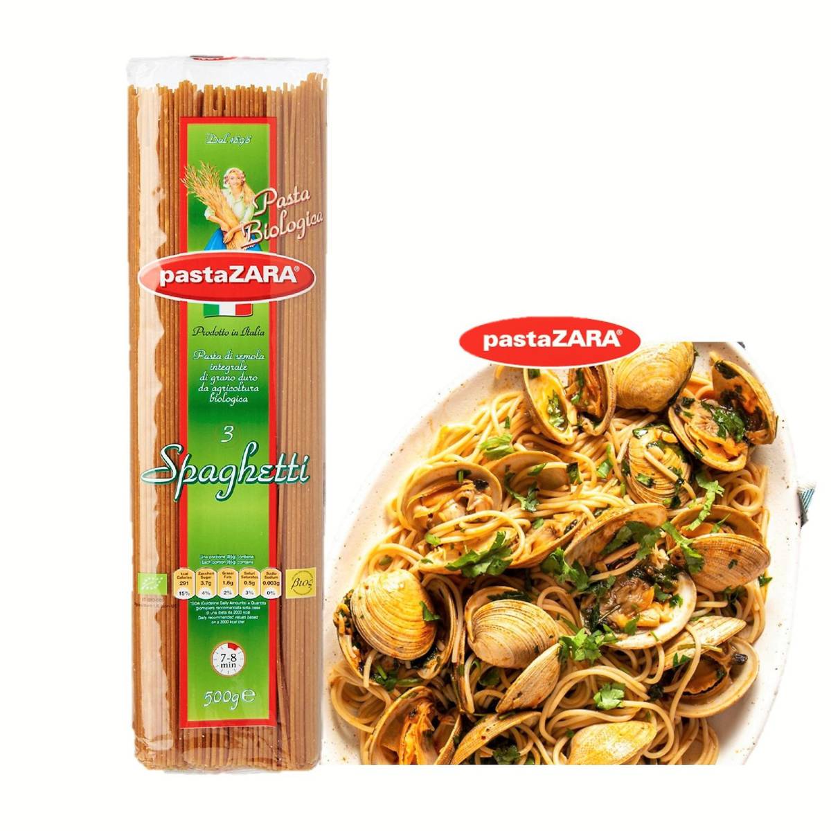 Pasta Zara Organic Pasta Wholemeal Spaghetti NTUC FairPrice