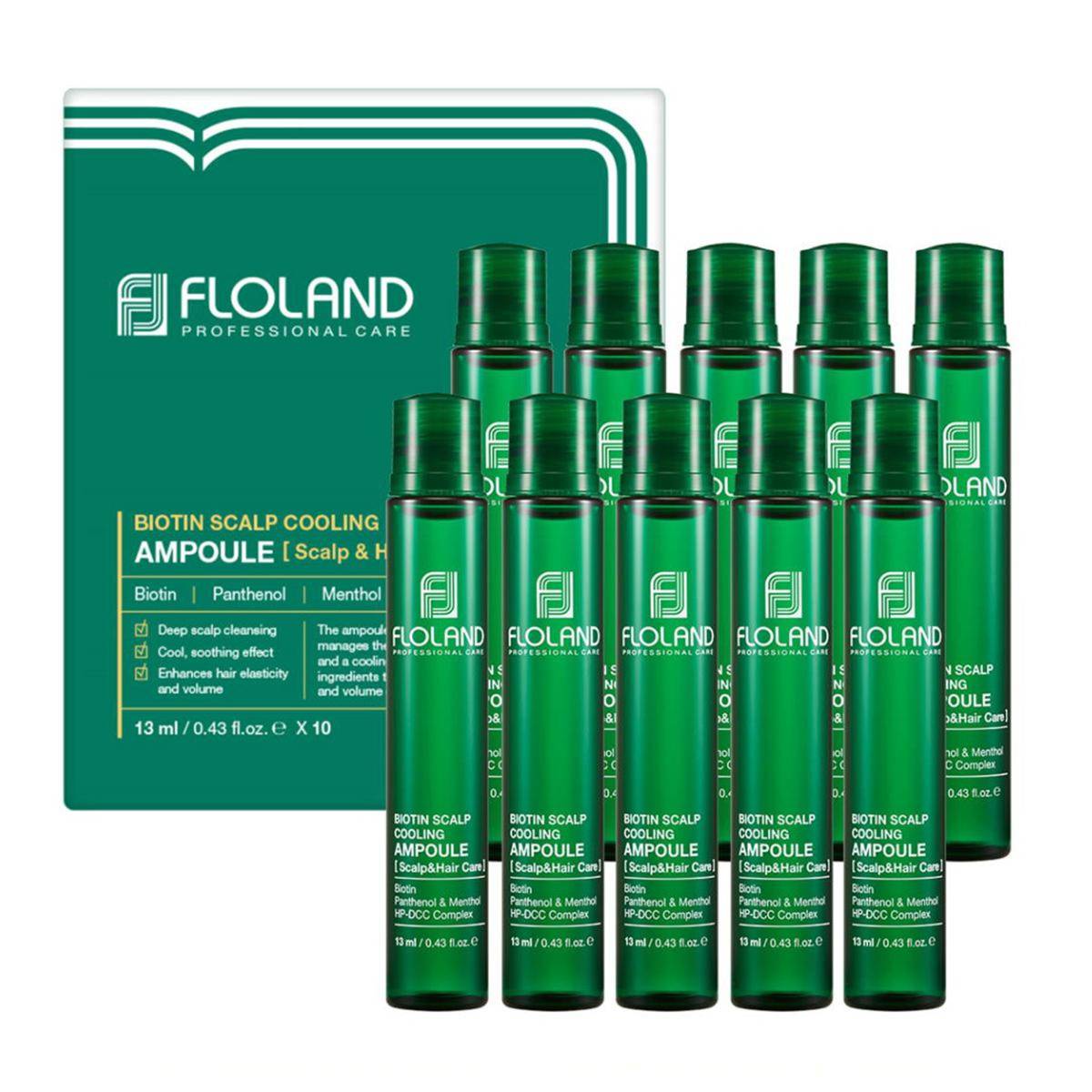 Floland Biotin Scalp Cooling Ampoule (10 Pcs x 13ML) NTUC FairPrice
