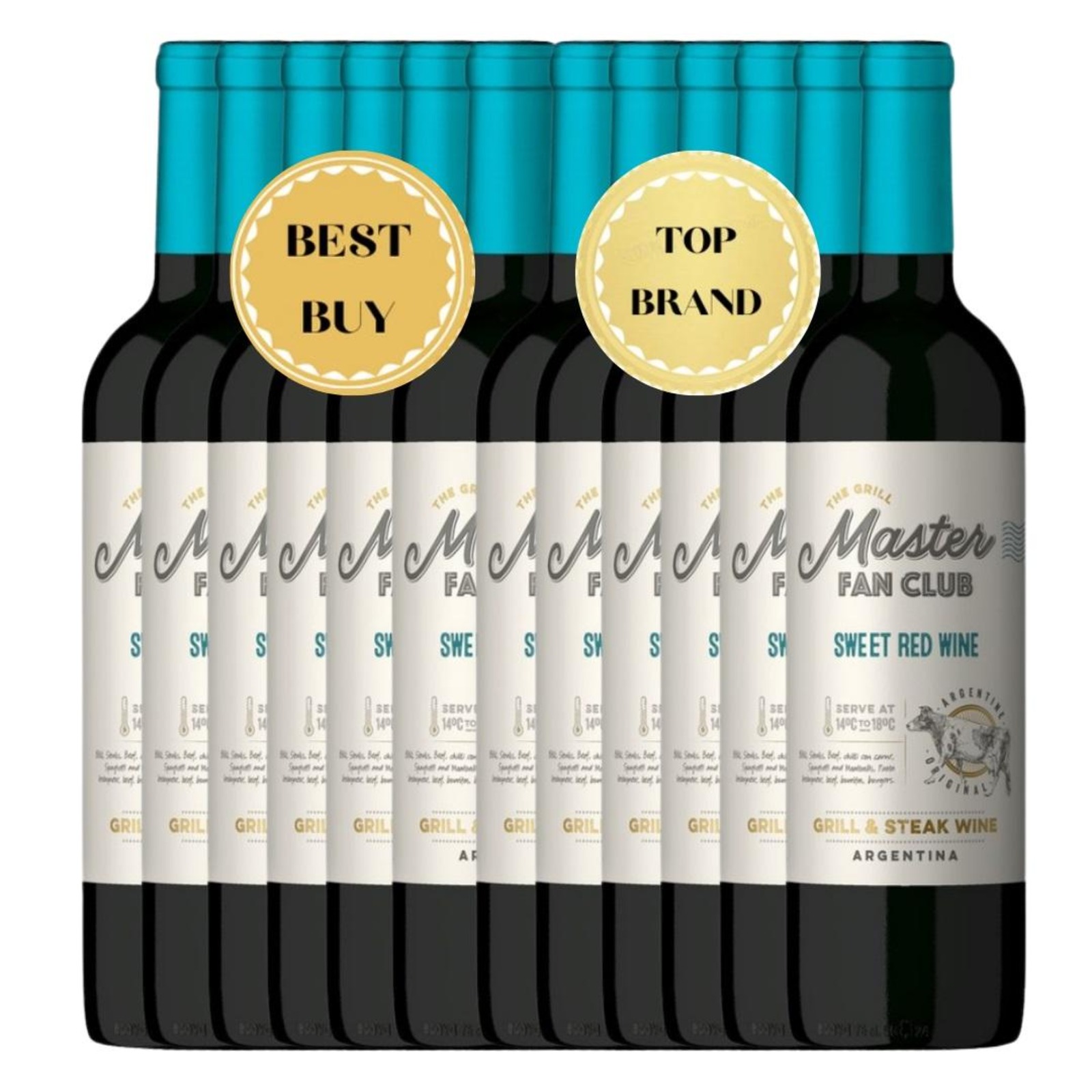 The Grill Master Fan Club Sweet Red Wine 12btls Ctn Promo! NTUC FairPrice
