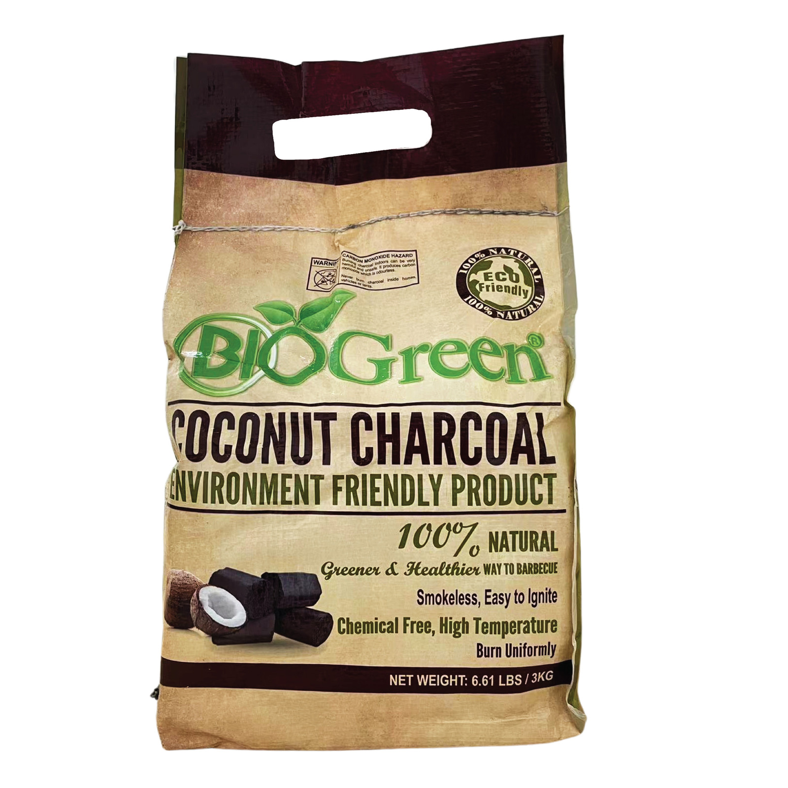 BIOGREEN Biodegradable Coconut Shell Charcoal 3kg NTUC FairPrice