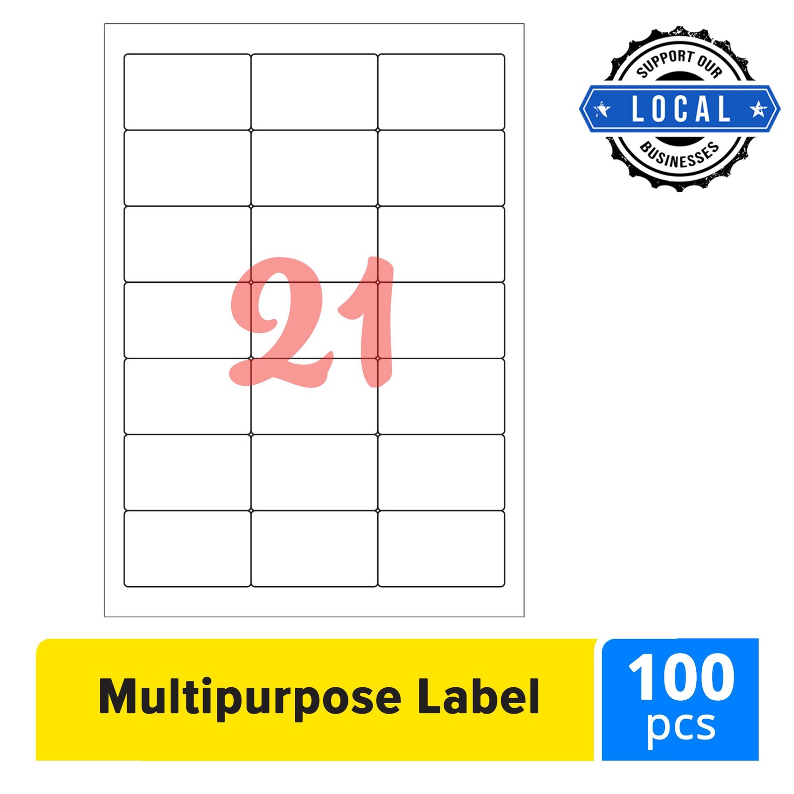 Decadry W1731 Labels 63.5x38.1mm Round Edge NTUC FairPrice