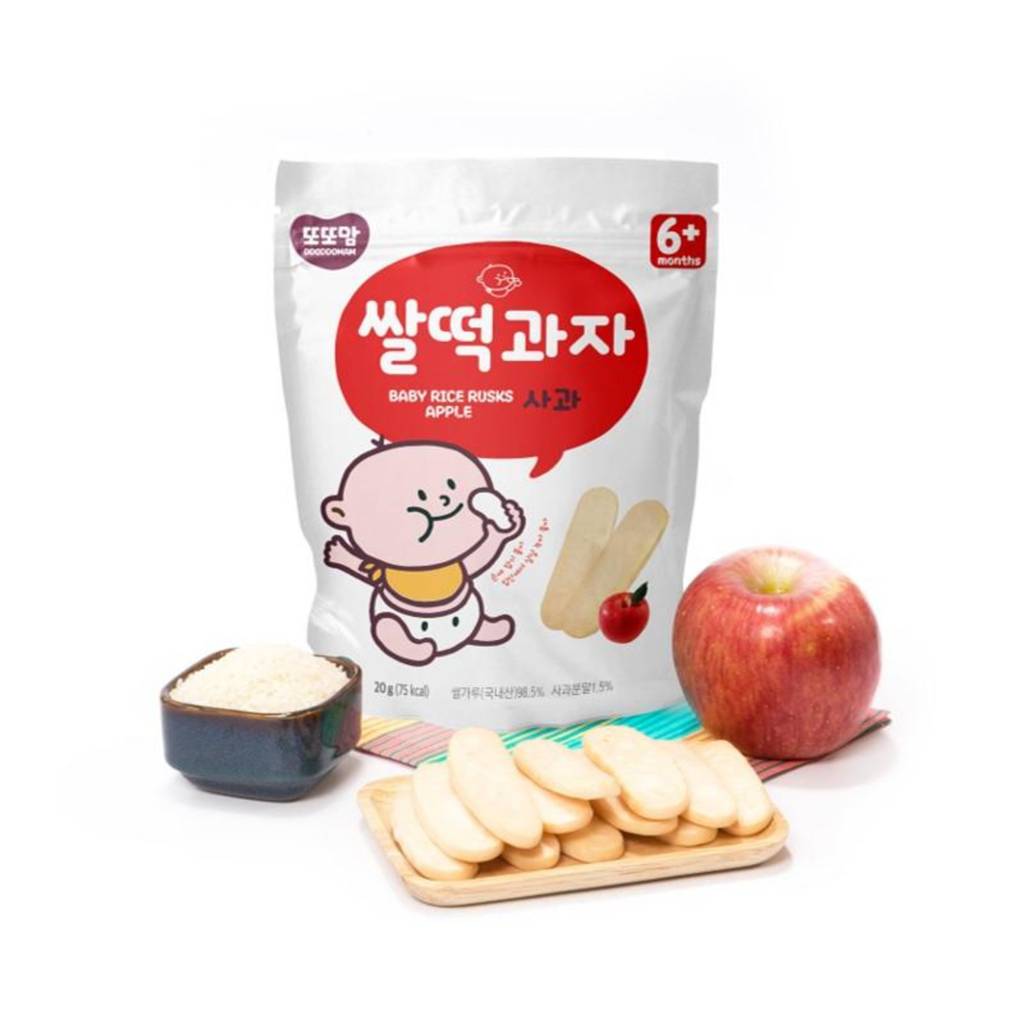 Ddoddomam Baby Rice Rusks Apple NTUC FairPrice