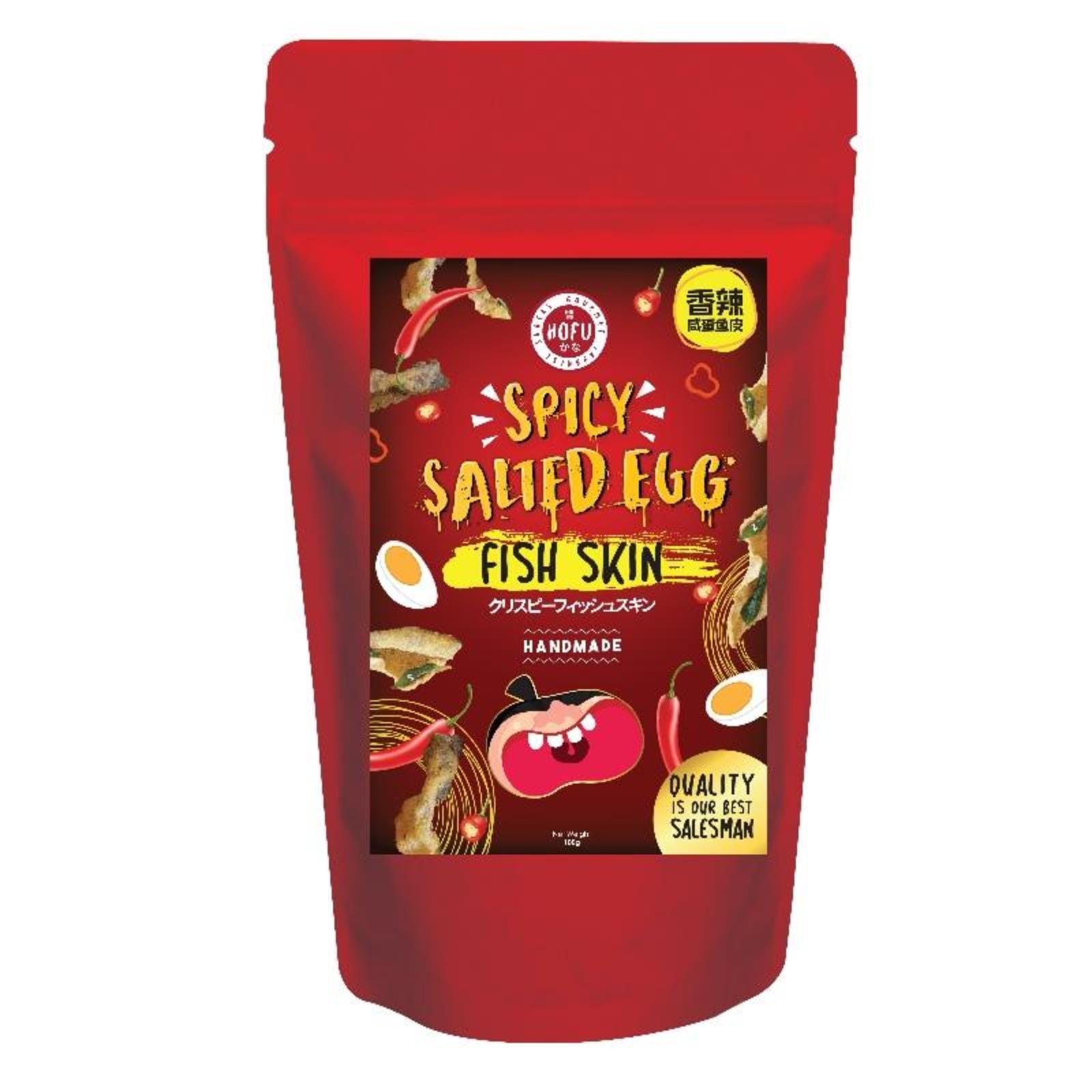 Hofu Spicy Salted Egg Crispy Fish Skin NTUC FairPrice