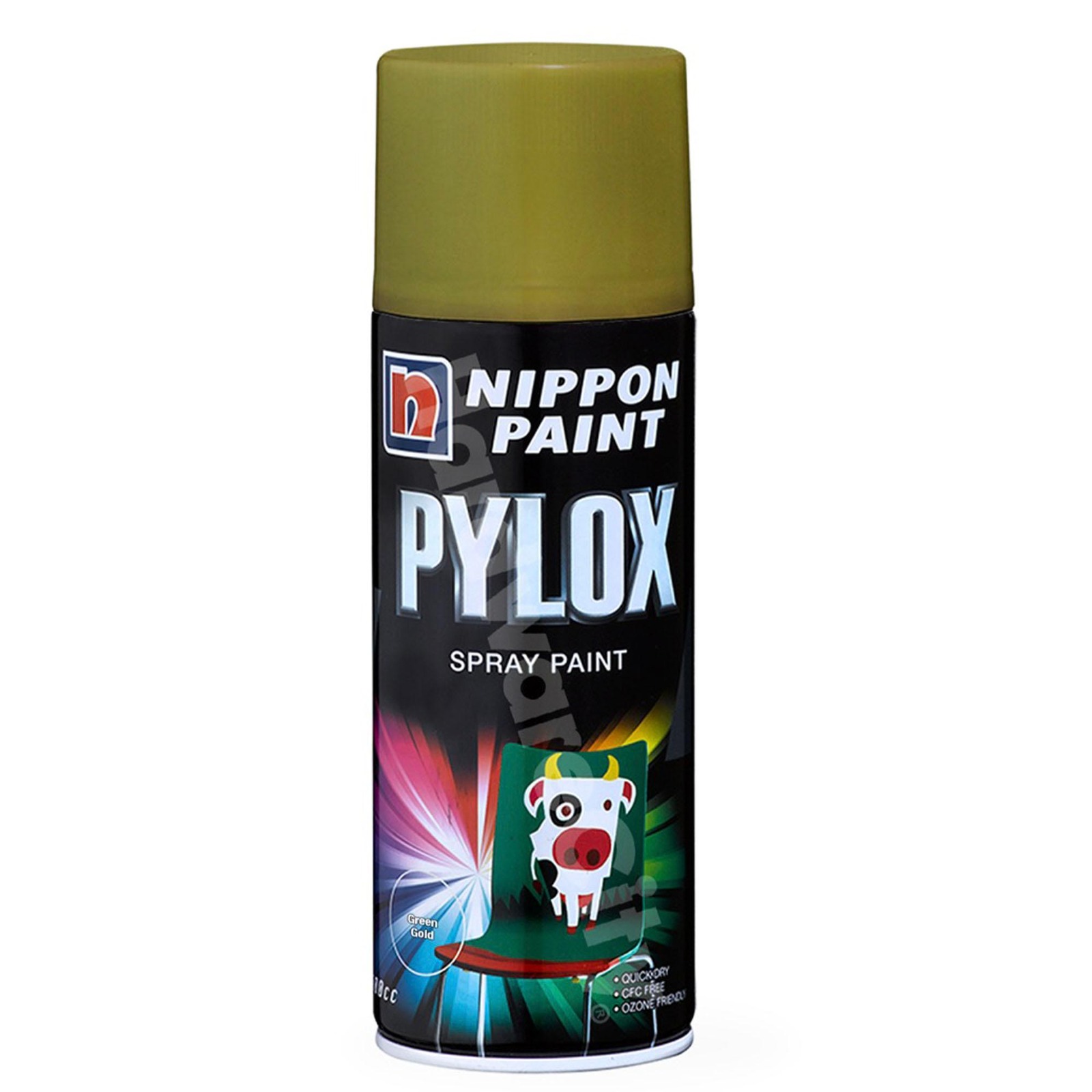 Nippon Paint Spray Paint Pylox Green Gold NTUC FairPrice