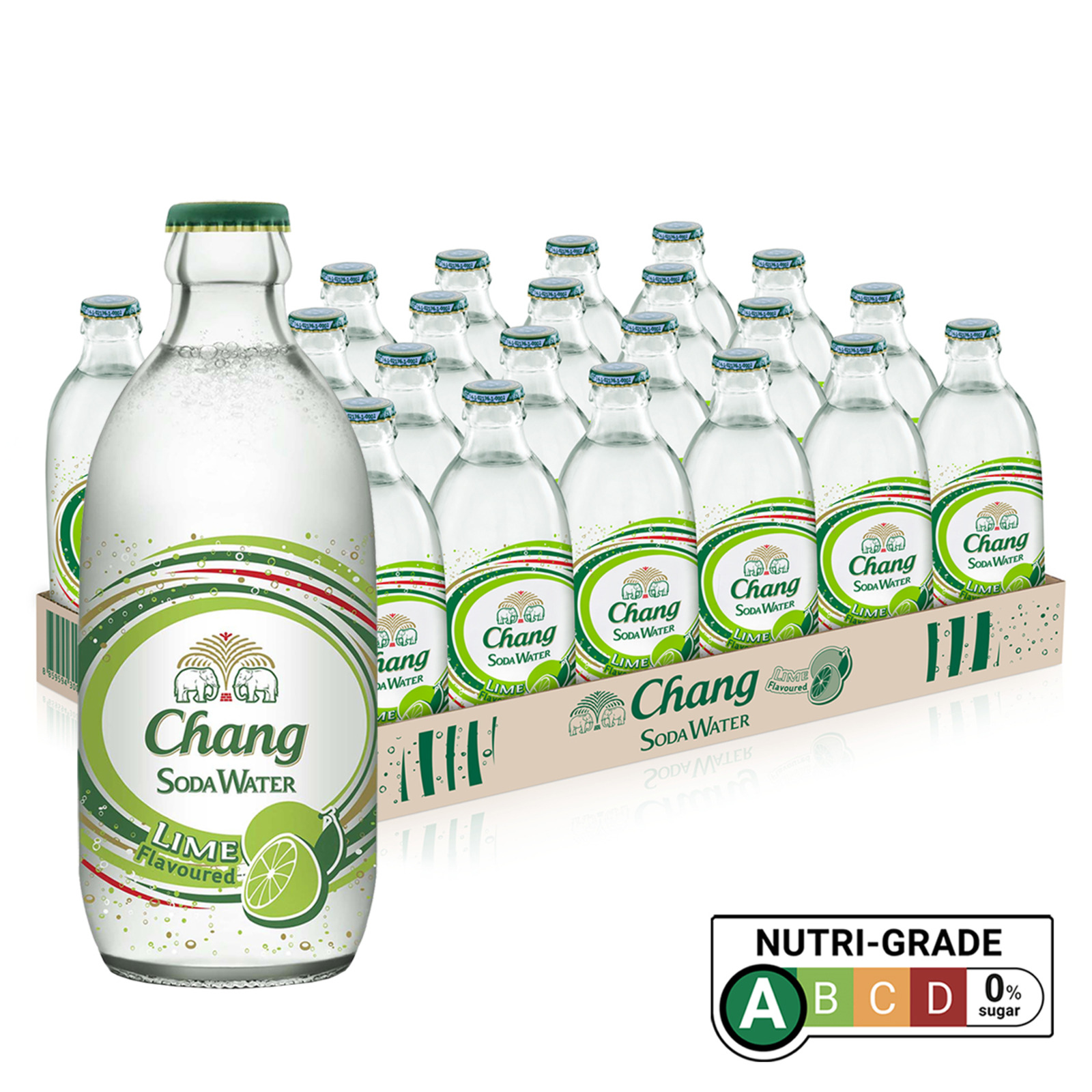 Chang Sparkling Soda water Lime Flavoured 24's NTUC FairPrice