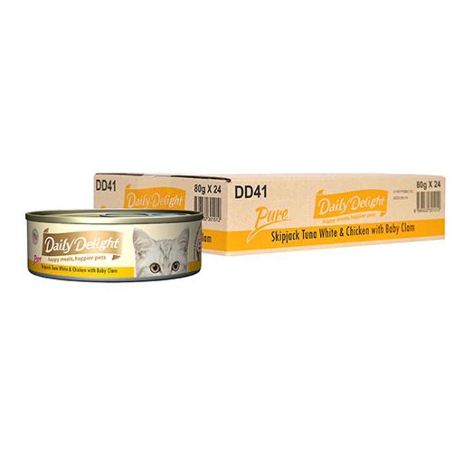 Daily Delight Pure Cat Canned Food (Baby Clam) NTUC FairPrice