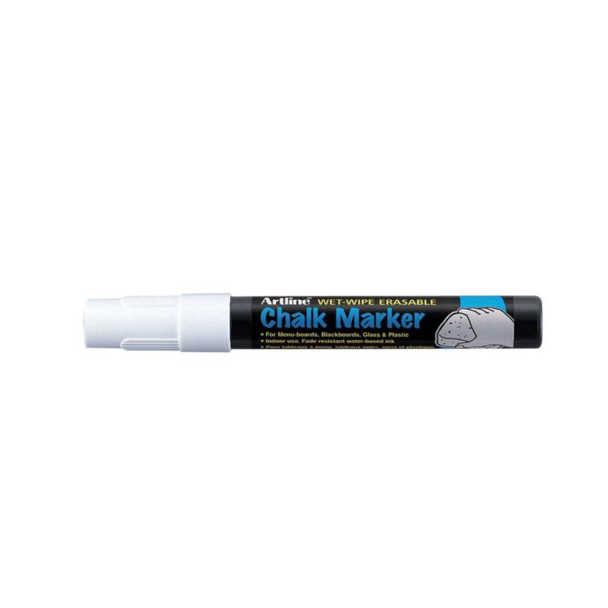 Artline Chalk Marker EPW4 White NTUC FairPrice