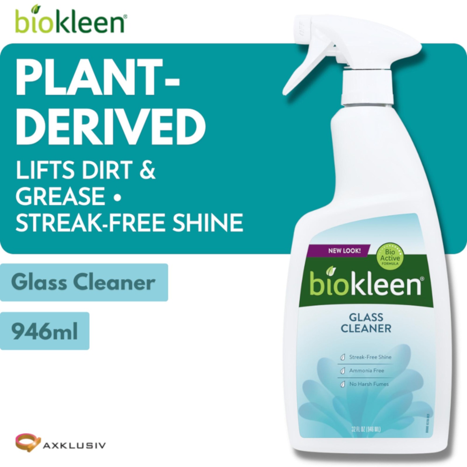 BIOKLEEN Glass Cleaner 32 oz / 946ml Lime Essence NTUC FairPrice