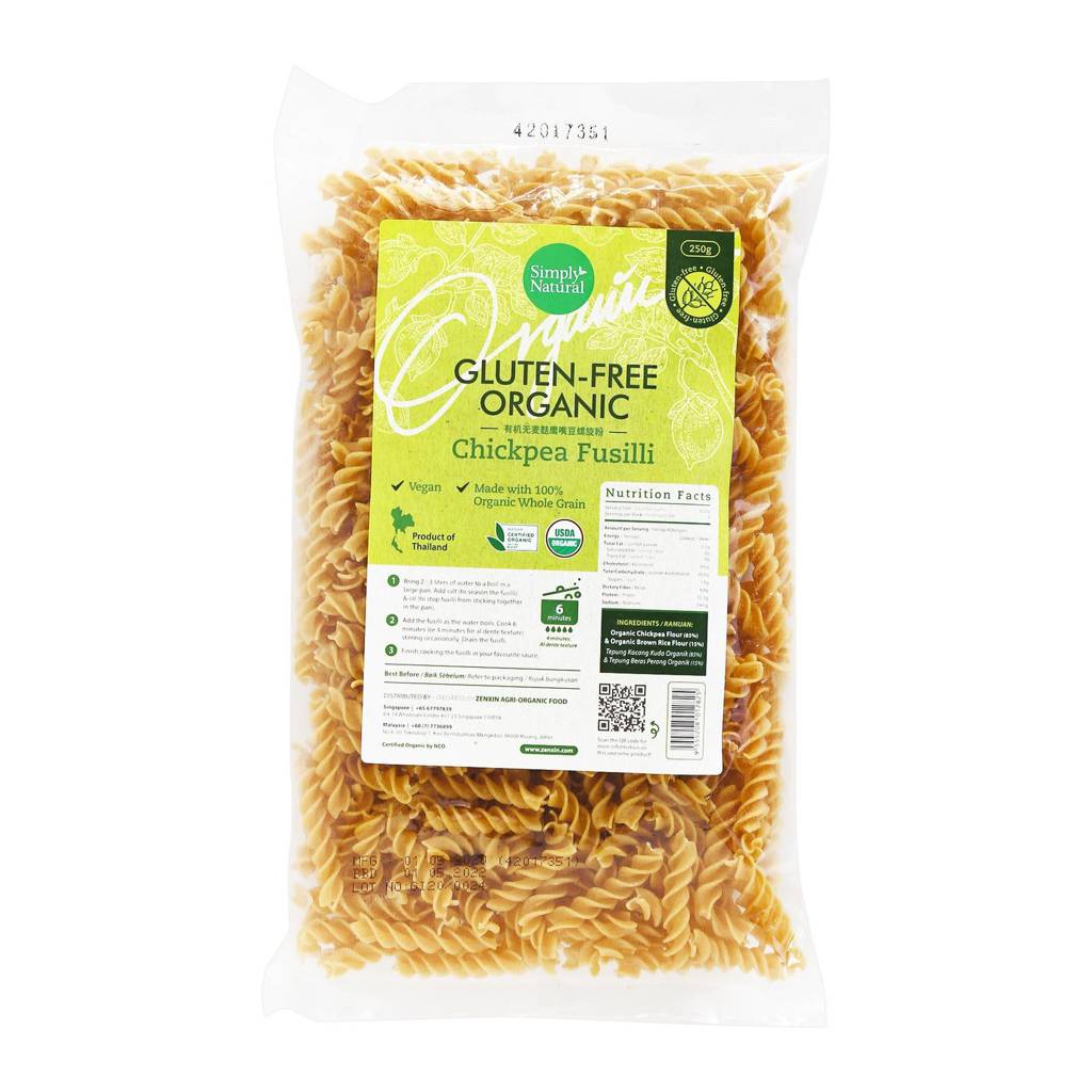 Simply Natural Organic Gluten Free Chickpea Fusilli NTUC FairPrice