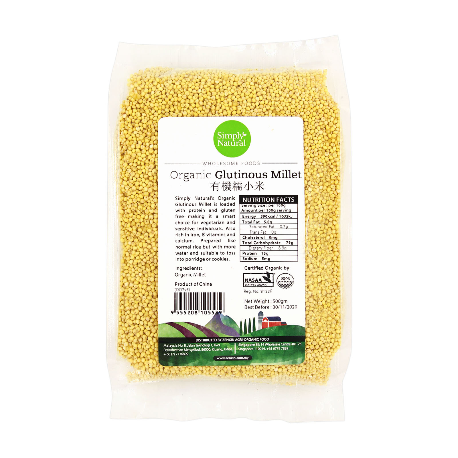 Simply Natural Organic Glutinous Millet NTUC FairPrice