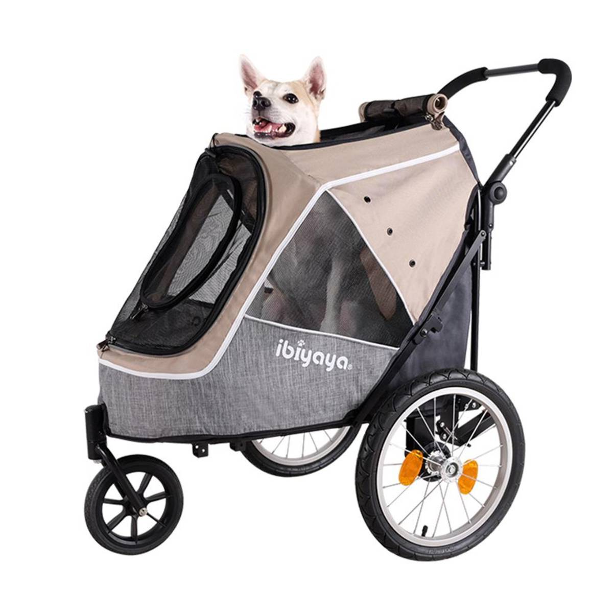 Ibiyaya Happy Pet Trailer/Jogger 2.0 (Latte) NTUC FairPrice