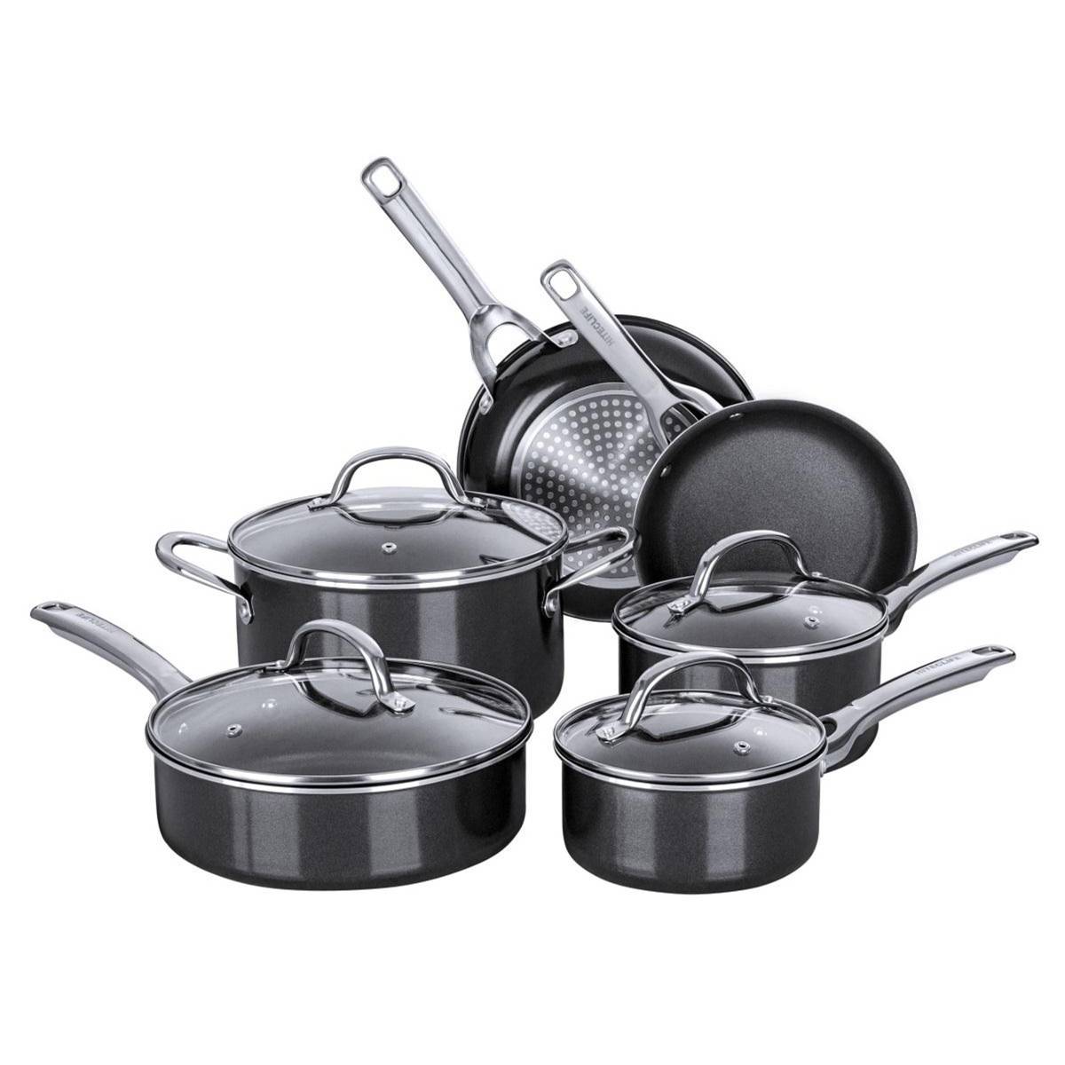 Asd Hiteclife 10Pcs Cookware setBlack NTUC FairPrice