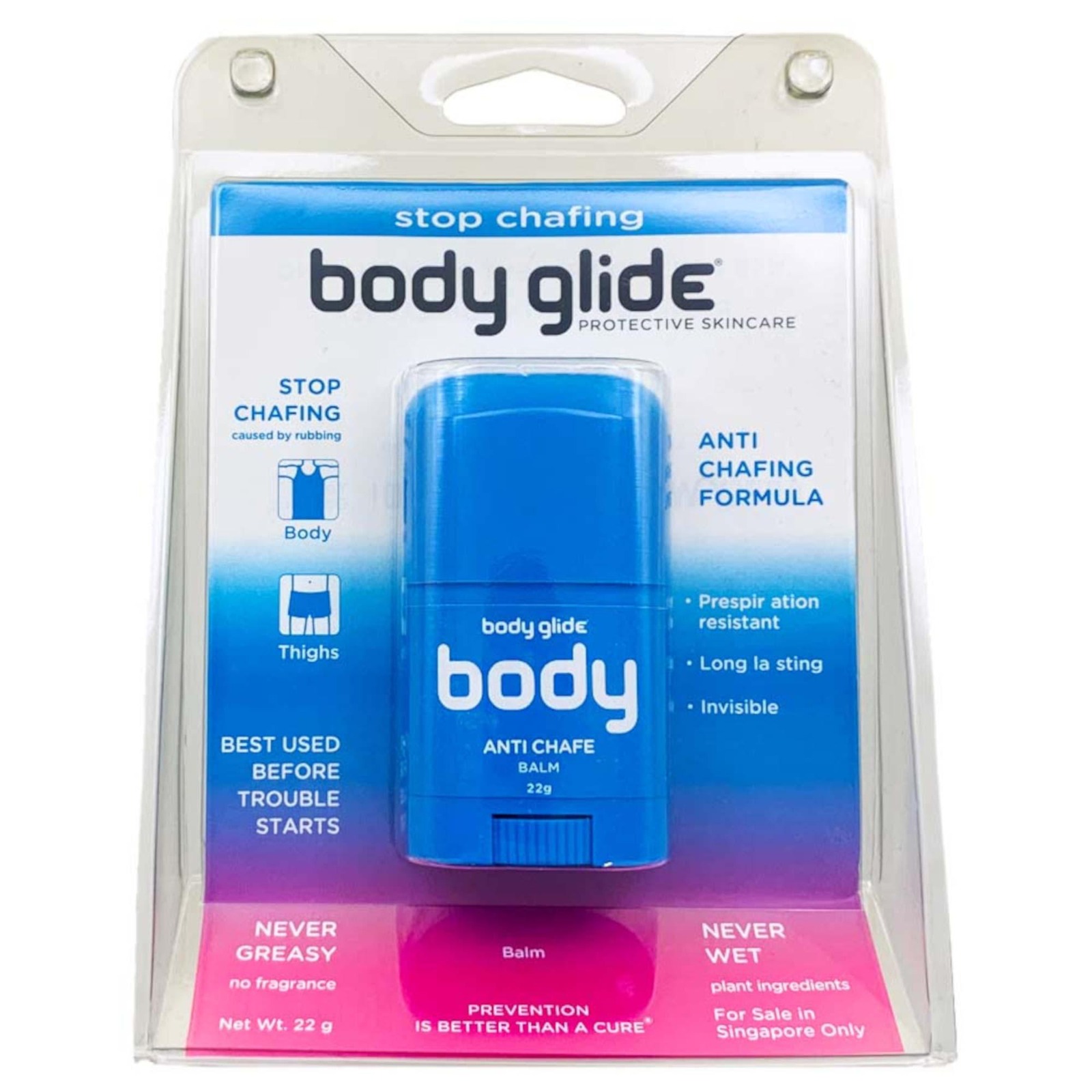 BODYGLIDE AntiBlister & Chafing Skin Protectant Stick 22g NTUC