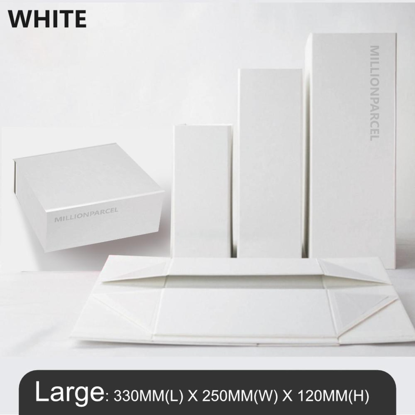 Millionparcel Premium Folding Gift Box Large Size - White | Ntuc Fairprice