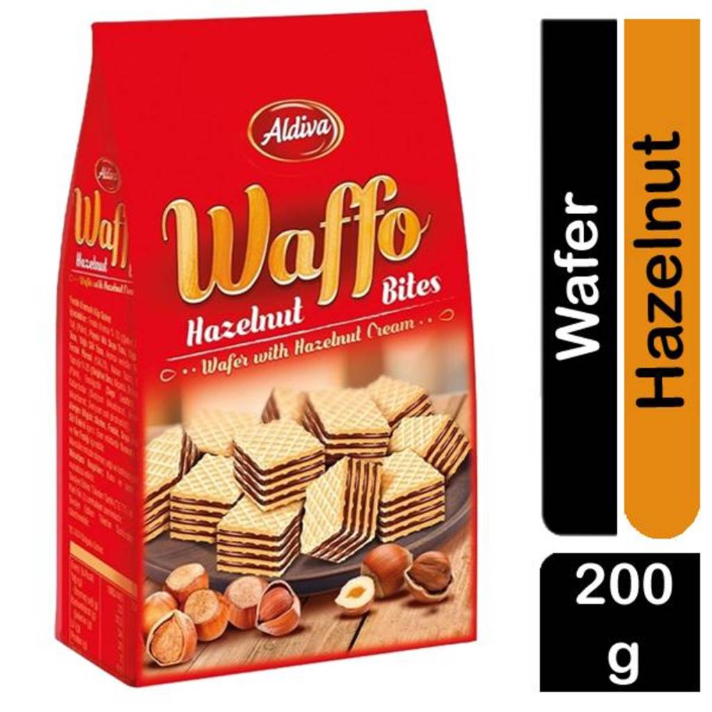 Aldiva Waffo Vanilla Bites, Wafer with Vanilla Cream NTUC FairPrice