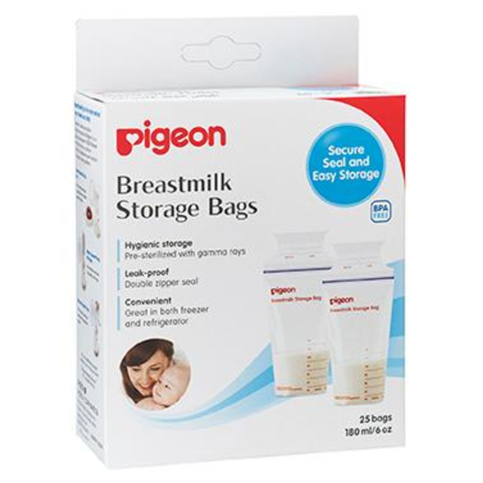 Pigeon Breastmilk Storage Bags 180ml NTUC FairPrice