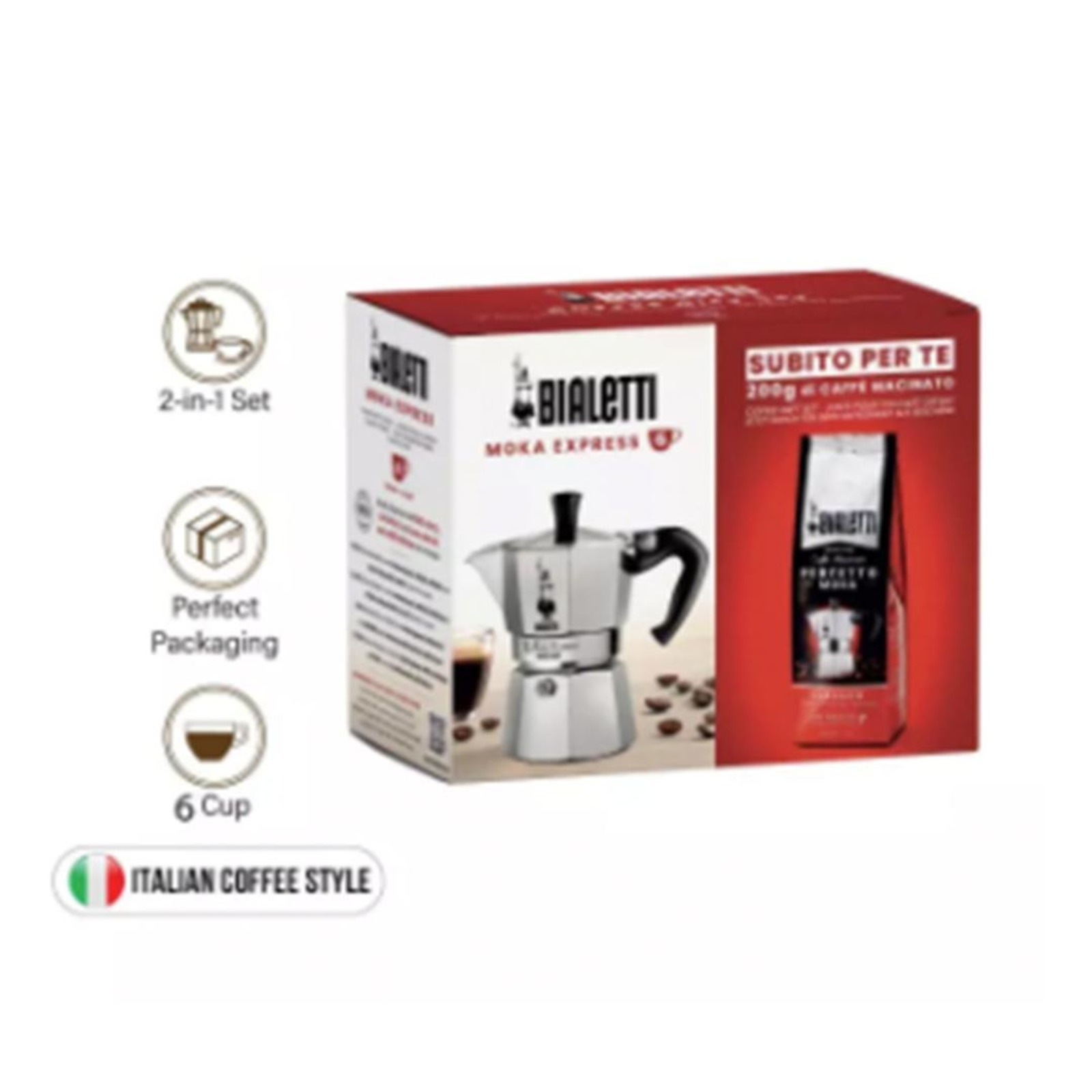 Bialetti Moka Express Set with Perfetto 