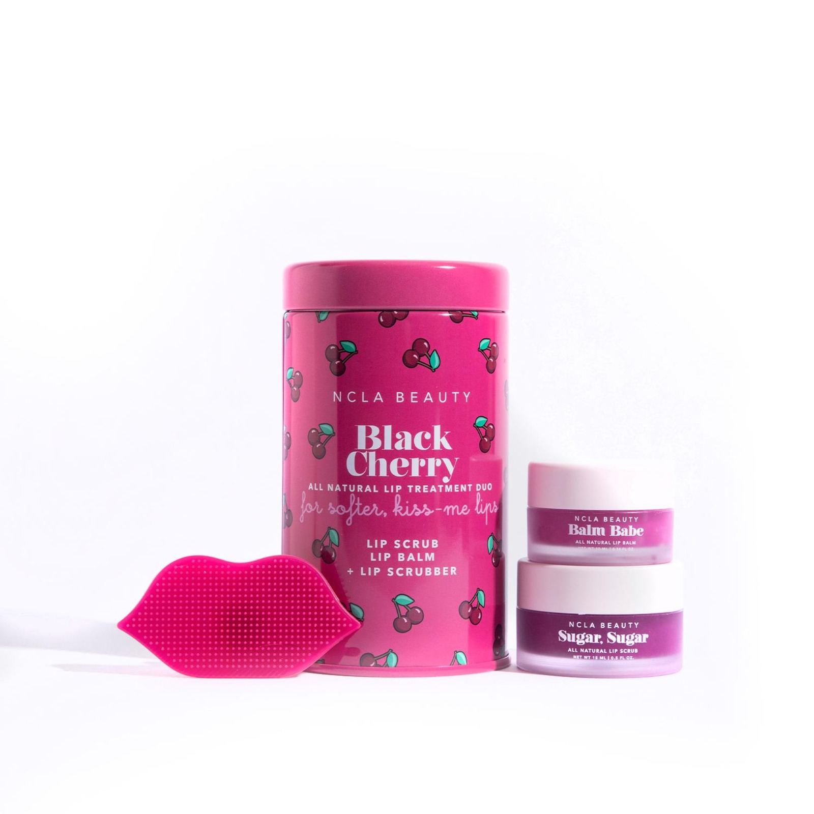 NCLA Lip Care Duo + Lip Scrubber Set Black Cherry NTUC FairPrice