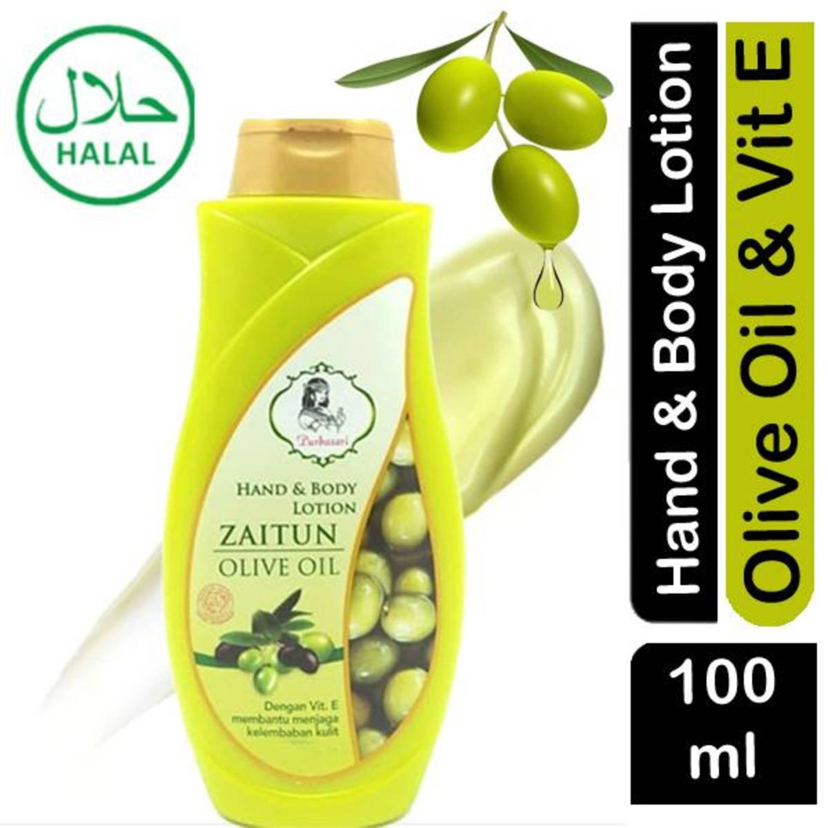Purbasari Hand & Body Lotion, Olive Oil & Vitamin E Enriched NTUC