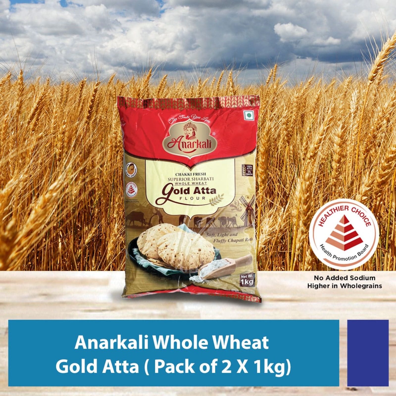 Anarkali Gold Whole Wheat Atta Flour NTUC FairPrice