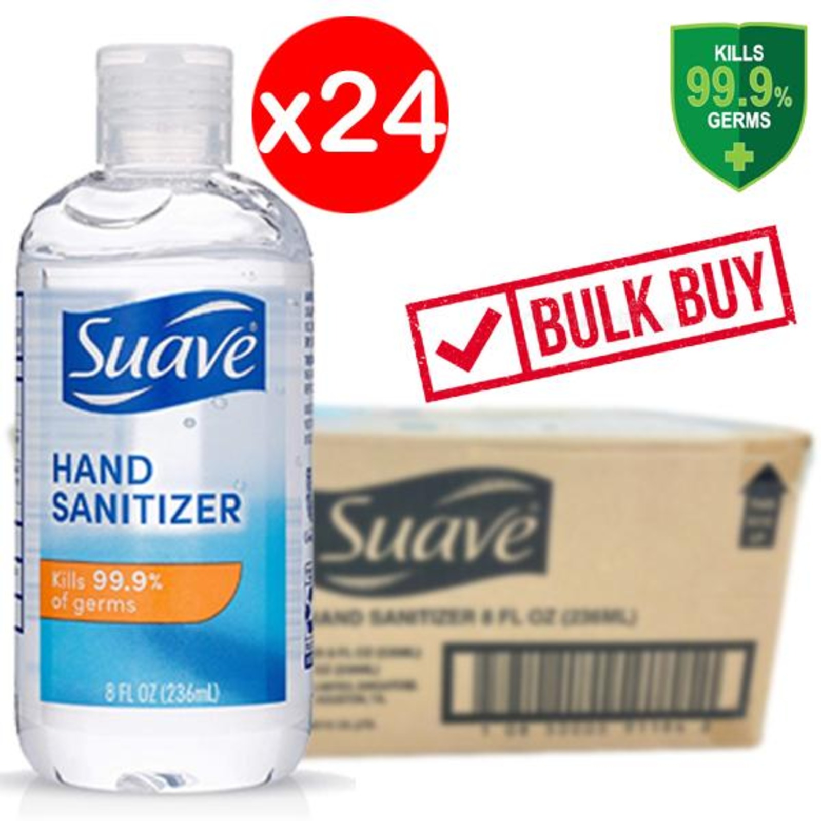 Suave Hand Sanitizer, Kills 99.9 of Common Germs & Bacteria NTUC