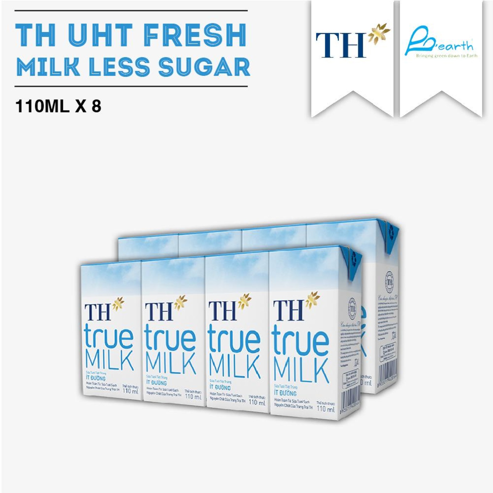 TH True Milk UHT Less Sugar Fresh Milk NTUC FairPrice