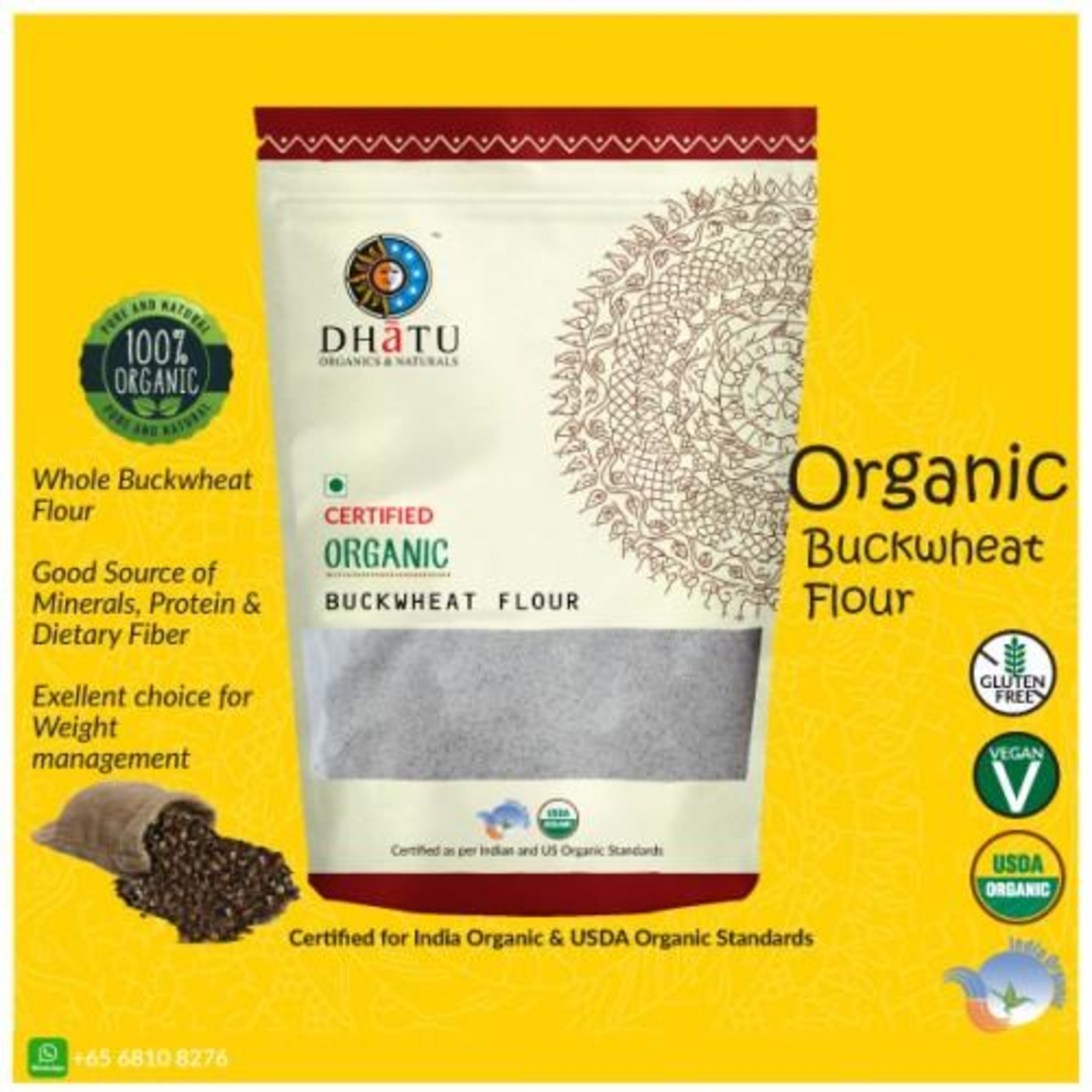 Dhatu Organic Buckwheat Atta Flour NTUC FairPrice