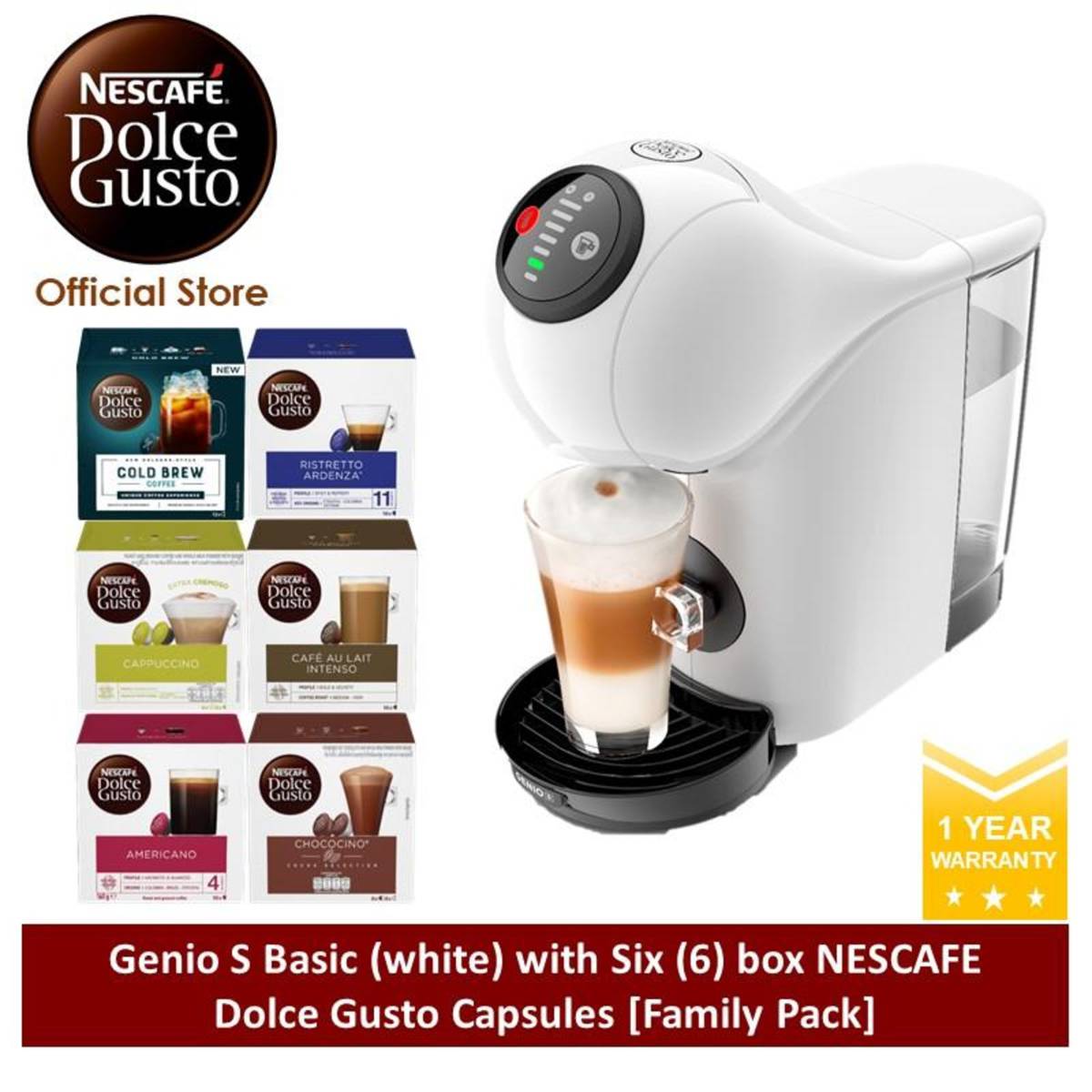 NESCAFE Dolce Gusto Genio S Basic w 6 NDG Capsule (W) NTUC FairPrice