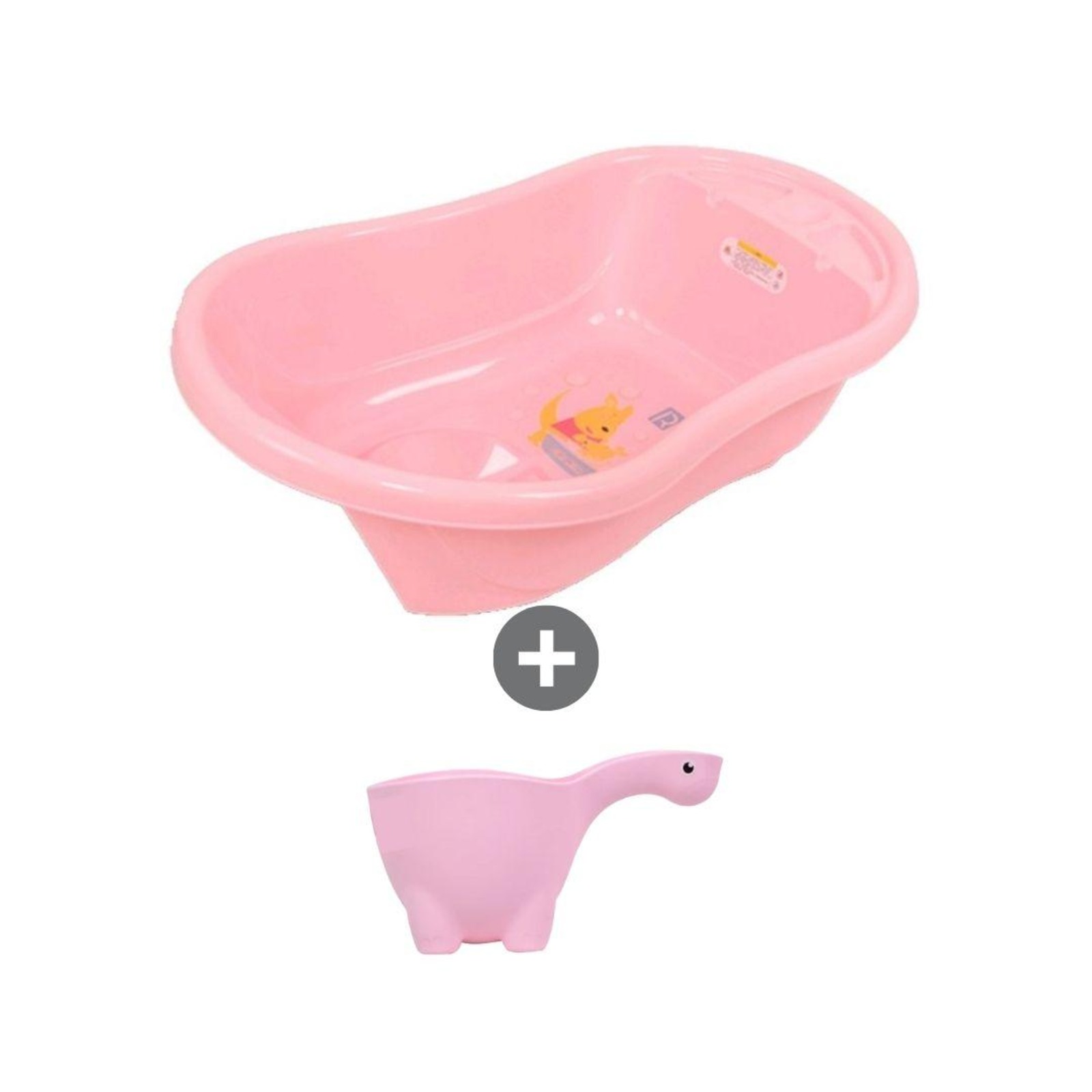 Shears Baby Bath Tub Basic PINK with Dino Cup PINK NTUC FairPrice