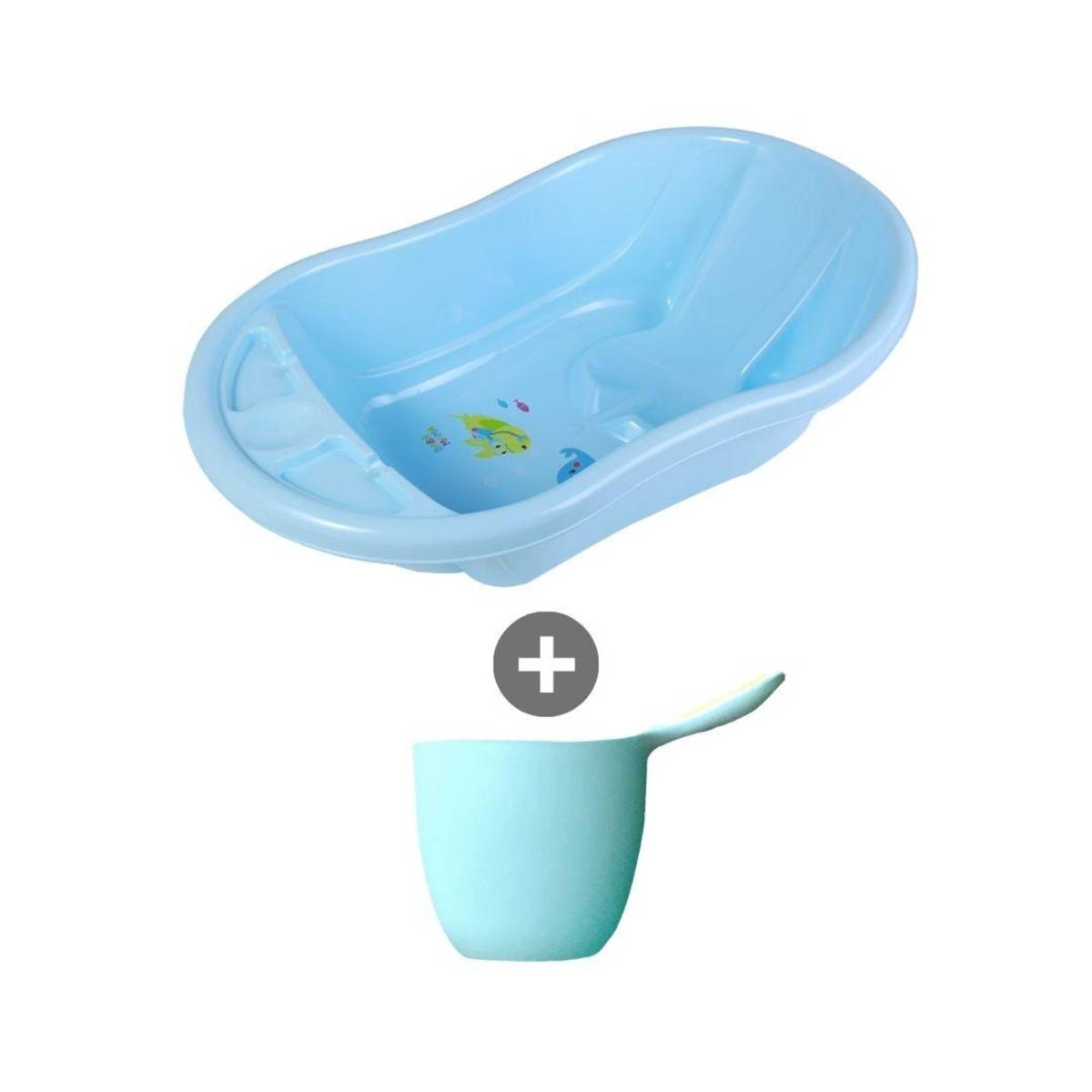 Shears Baby Bath Tub Basic BLUE with Basic Cup BLUE NTUC FairPrice