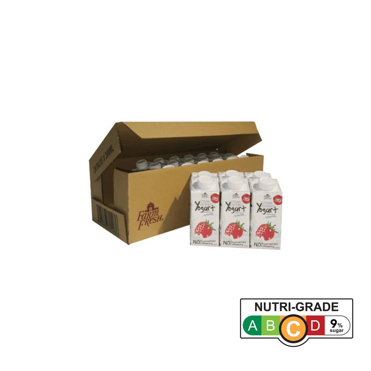 Farm Fresh Strawberries Yogurt Drink NTUC FairPrice