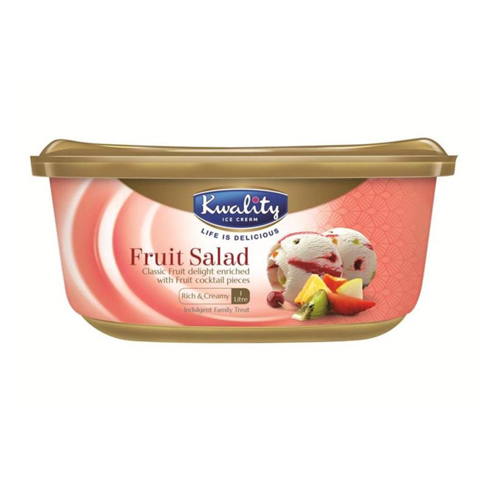 Kwality Fruit Salad Ice Cream Tub NTUC FairPrice