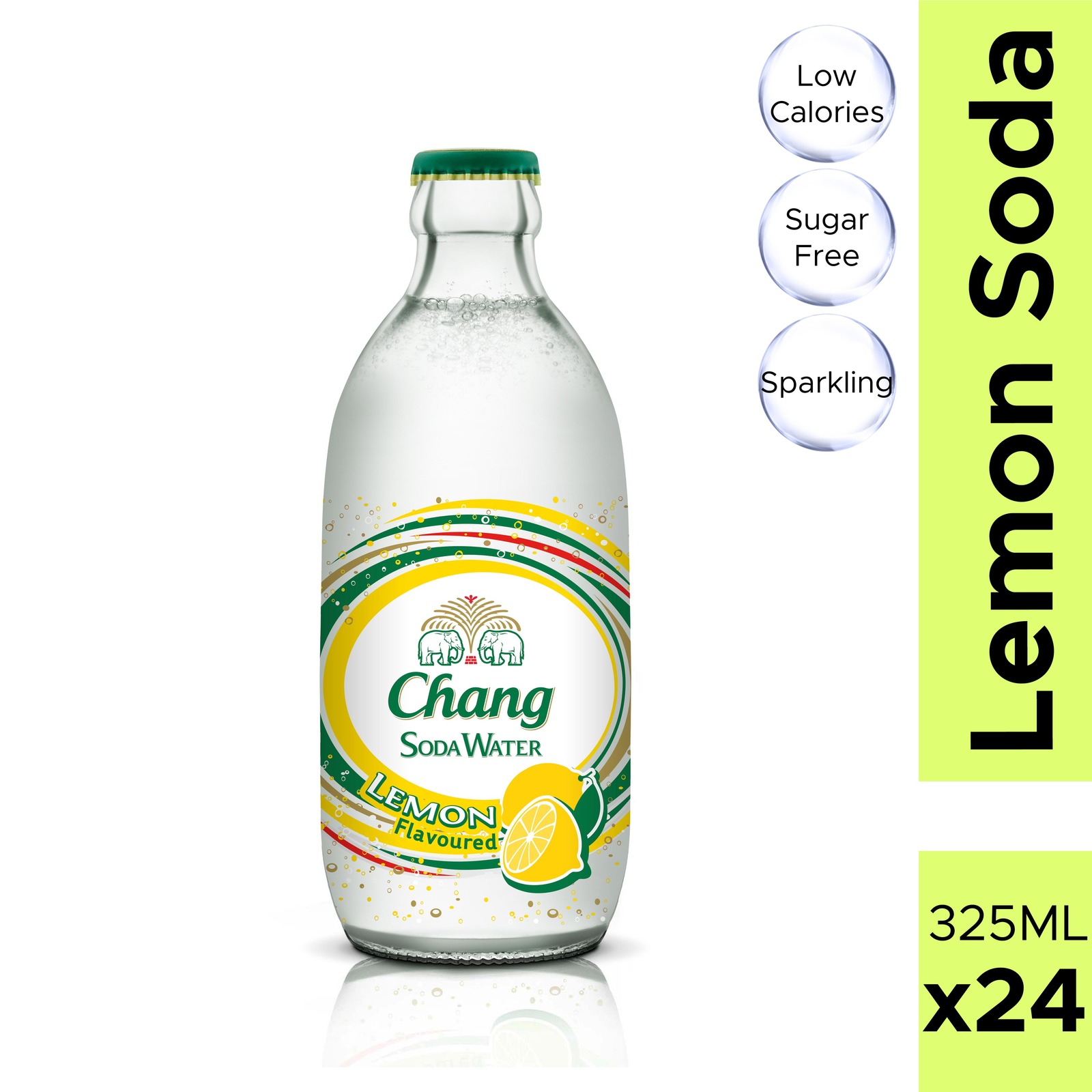 Chang Sparkling Soda Water with Lemon Flavoured 24's NTUC FairPrice