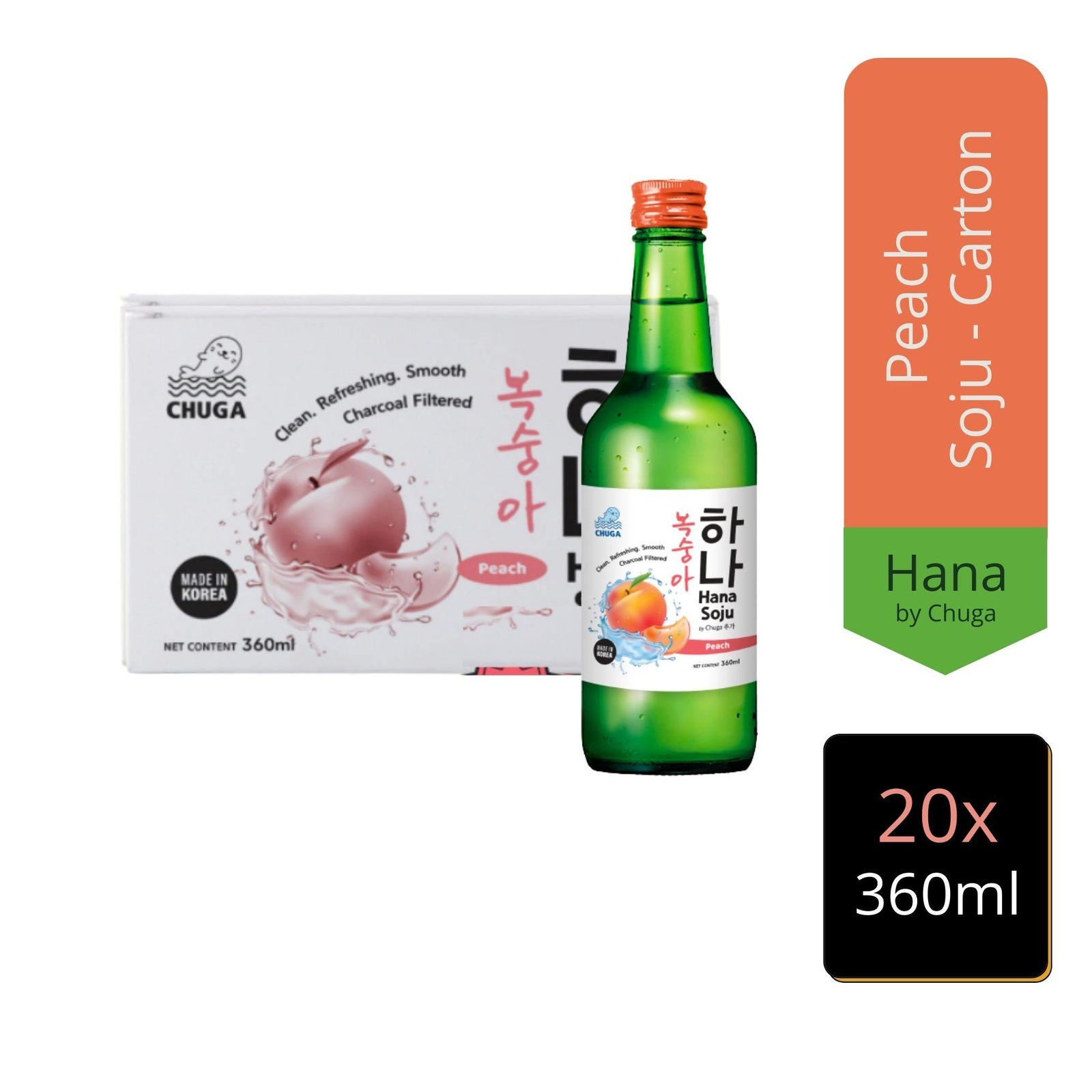 Hana Peach Soju Carton NTUC FairPrice