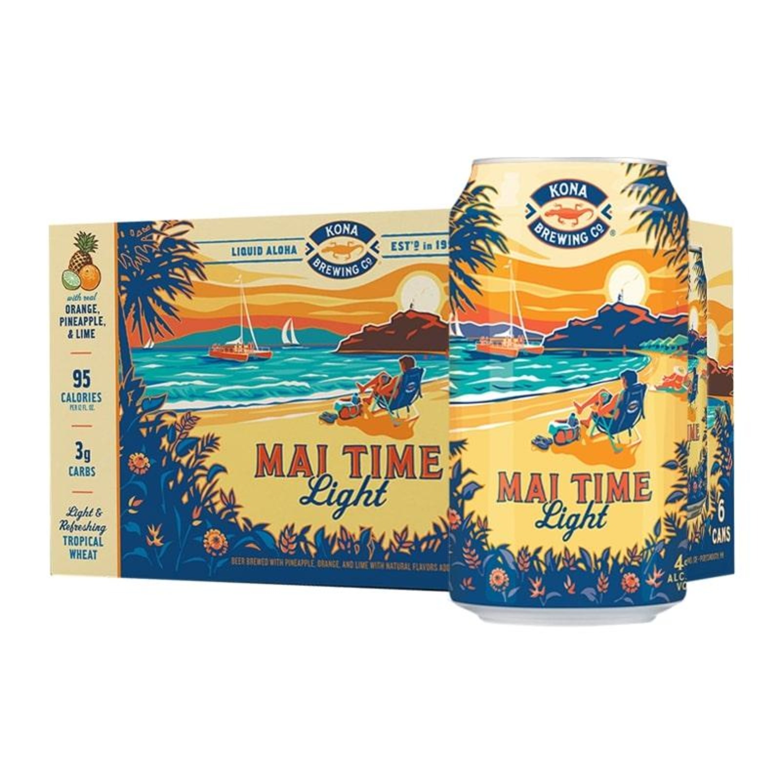 Kona Mai Time Light Wheat Ale With Pineapple, Orange & Lime NTUC