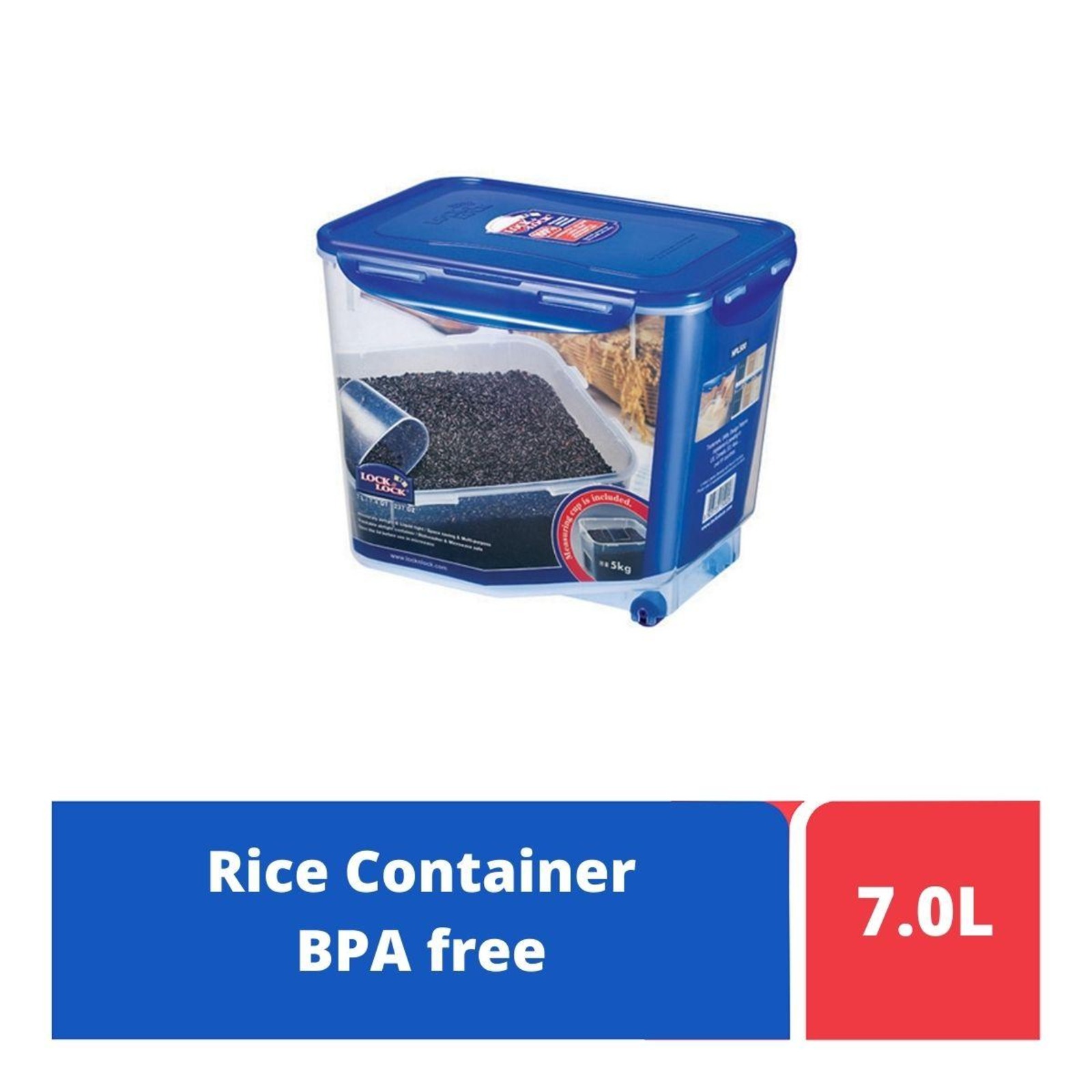 LOCK&LOCK Rice Case Rice Container 7L/5KG with Measuring Cup NTUC