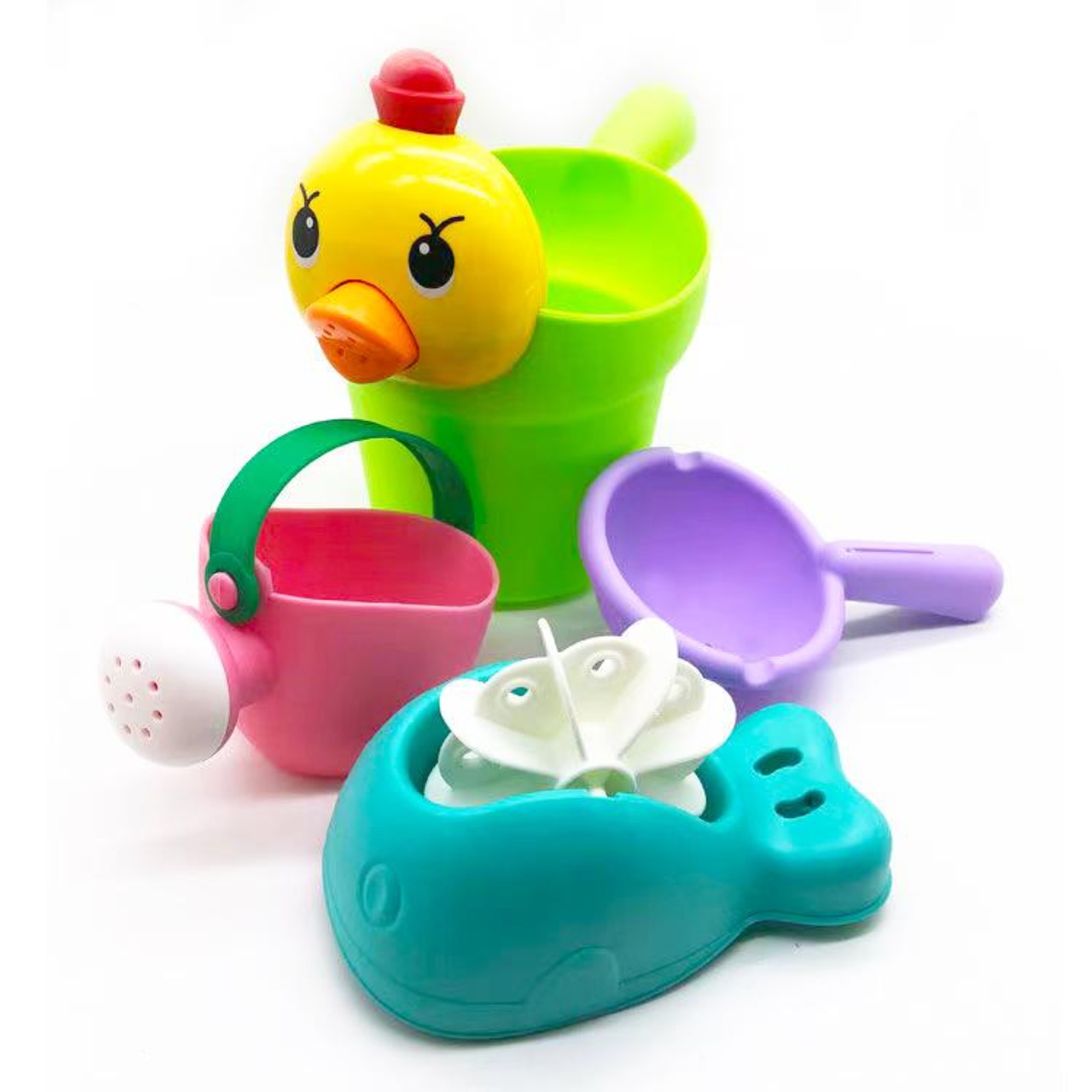 Babyspa 4pc Baby Bath Shower Scooper Playset (DUCK) NTUC FairPrice