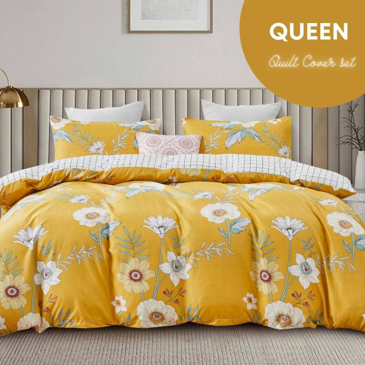 Microfine 500TC Quilt cover set (Queen) Jolia NTUC FairPrice