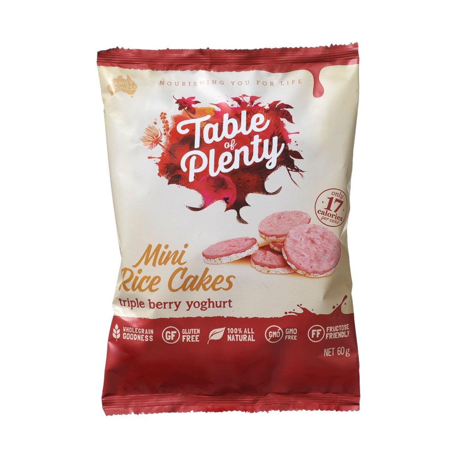 Table of Plenty Gluten Free Mini Rice Cakes Triple Berry NTUC FairPrice
