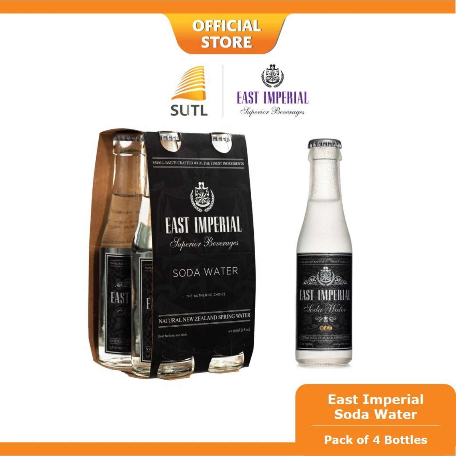 East Imperial Soda Water Pack of 4 Bottles NTUC FairPrice