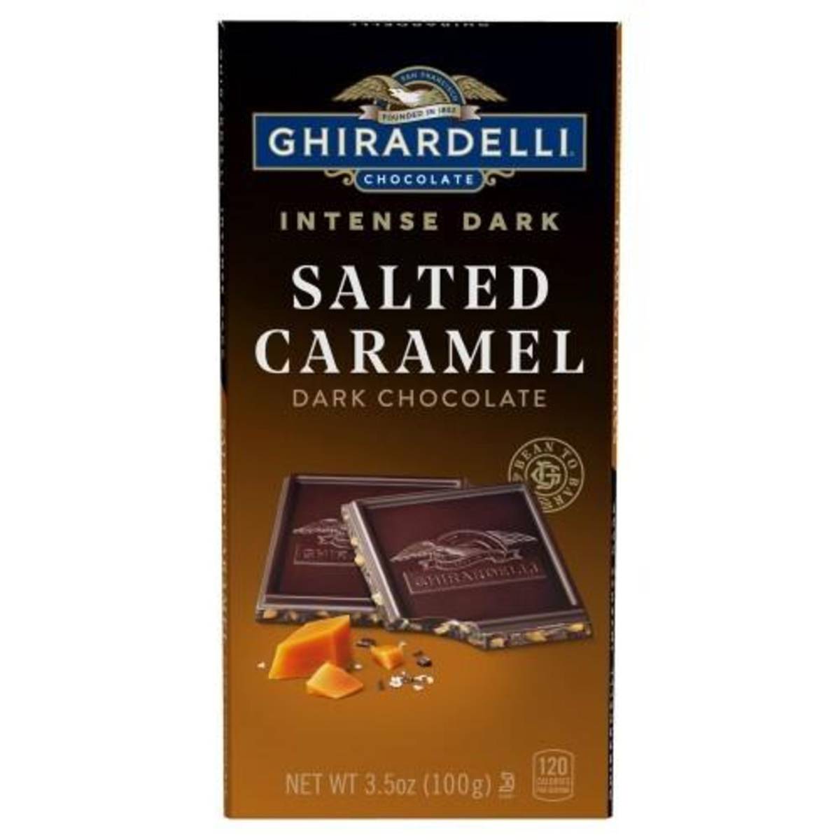 Ghirardelli Intense Dark Salted Caramel Dark Chocolate Bar NTUC FairPrice