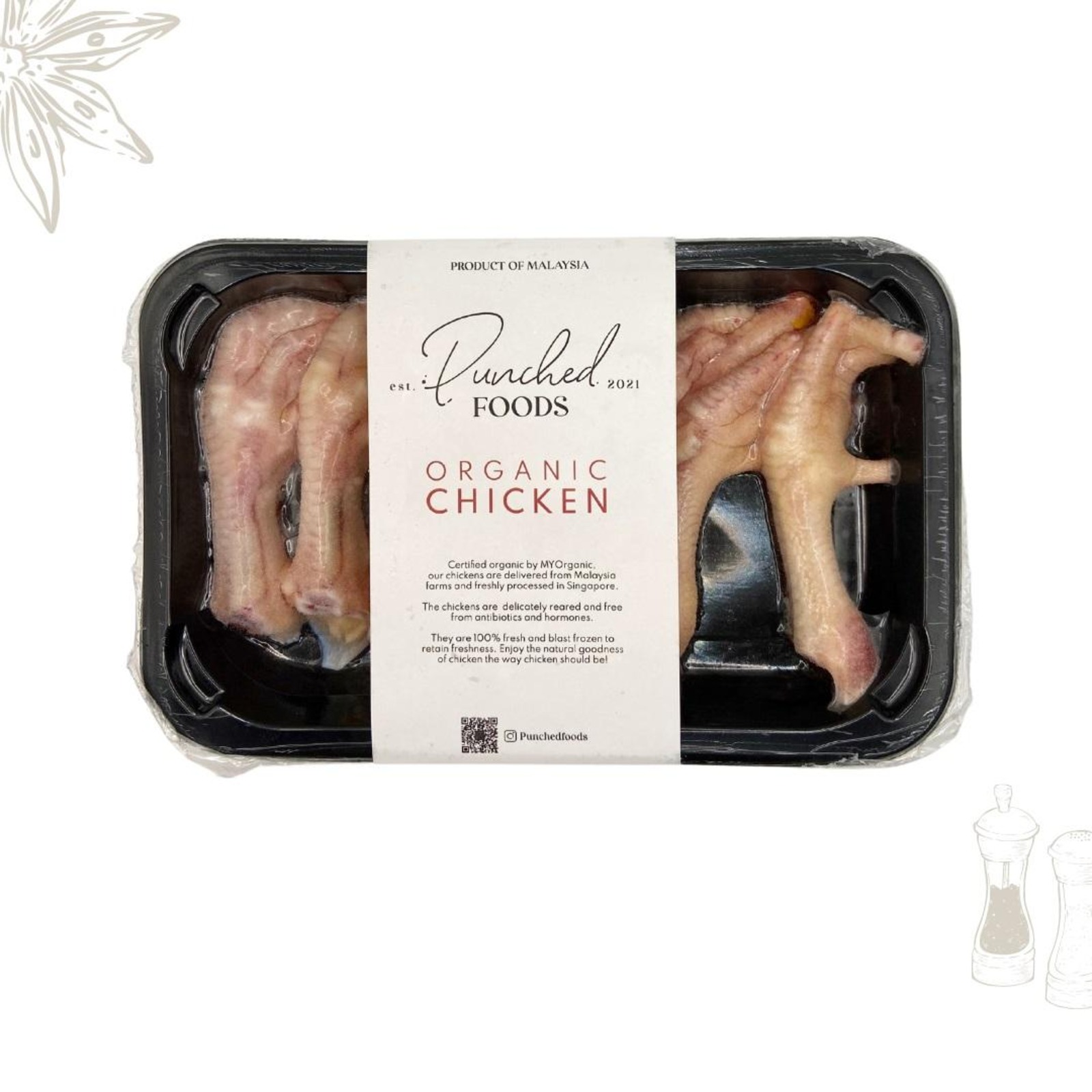 Punched Foods Organic Chicken Feet NTUC FairPrice