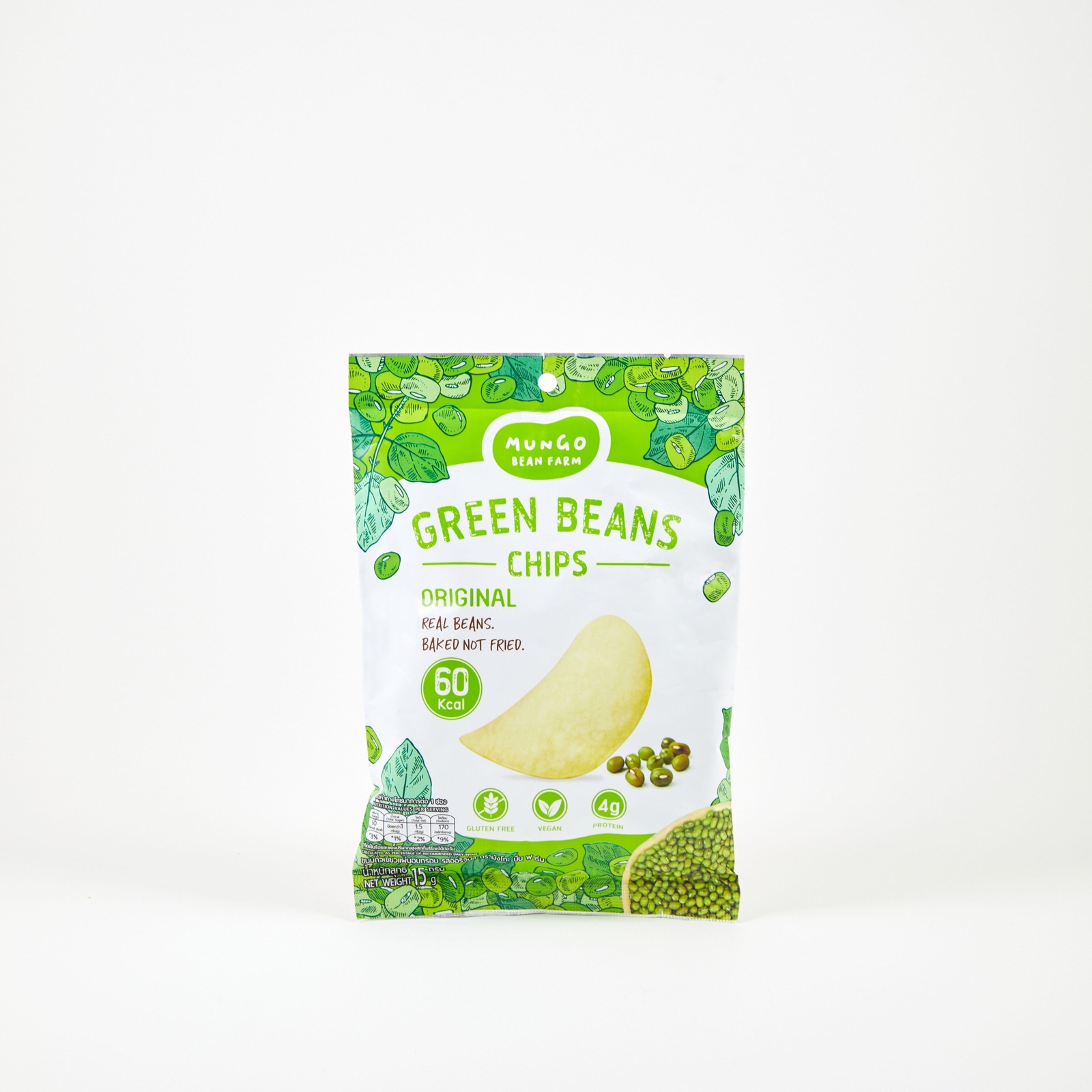 Mungo Bean Farm Green bean chips Original 15g NTUC FairPrice