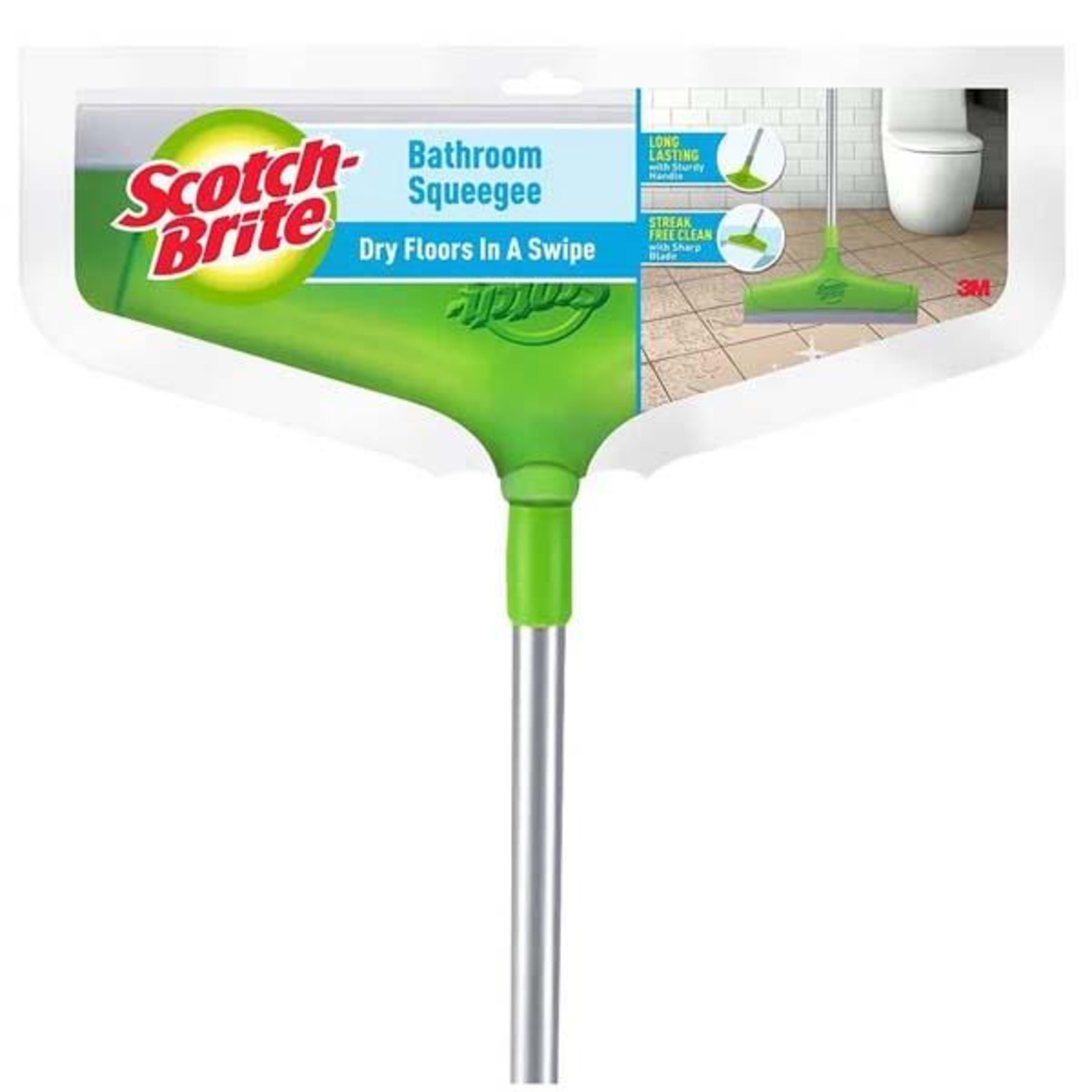3M ScotchBrite Bathroom Squeegee with Handle for Dry Floors NTUC