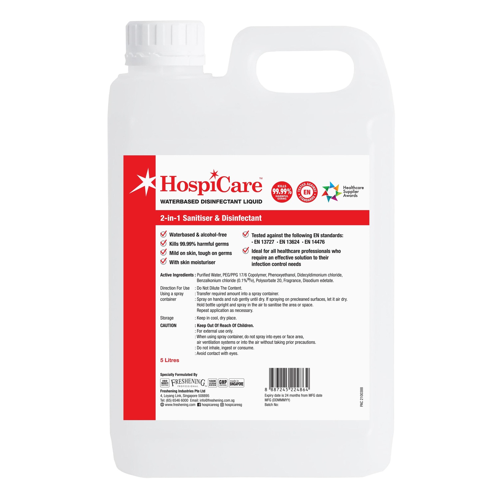 HospiCare Waterbased Disinfectant Spray Refill NTUC FairPrice