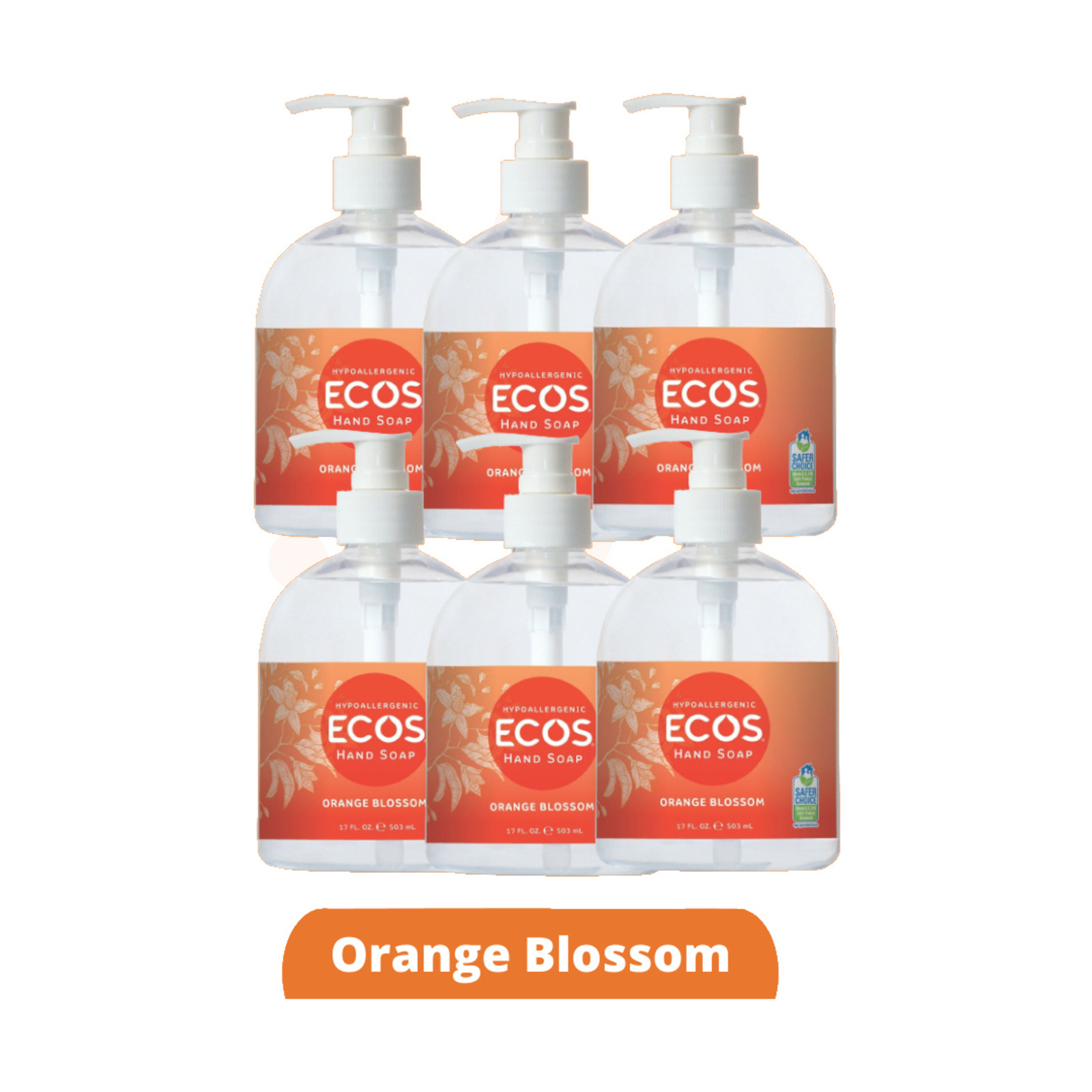 Ecos Hypoallergenic Hand Soap Orange Blossom Cylinder Btl NTUC